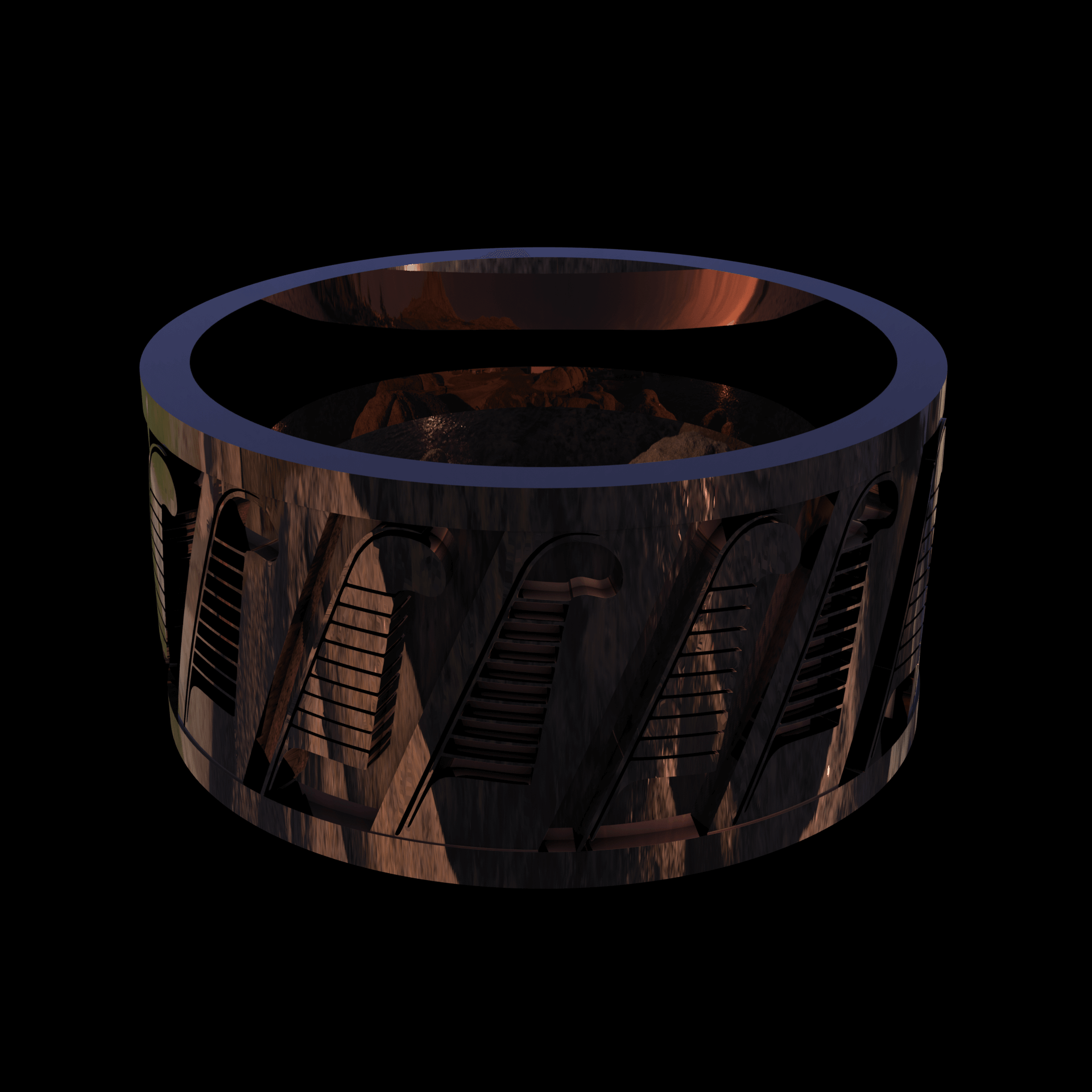 14K Rose Gold manufactured using wax casting, and polished for a shiny, smooth sheen surface.