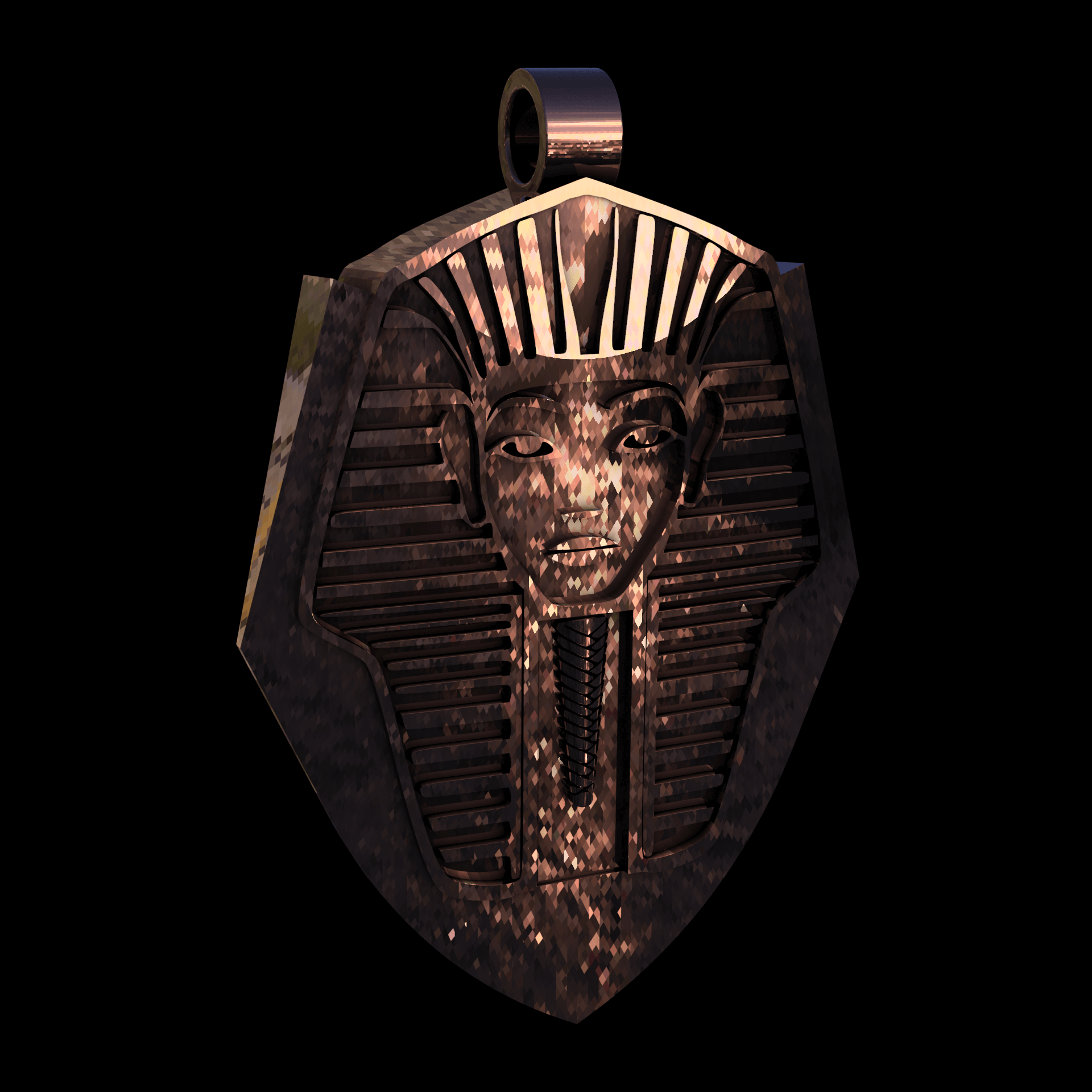 14K Rose Gold manufactured using wax casting, and polished for a shiny, smooth sheen surface.