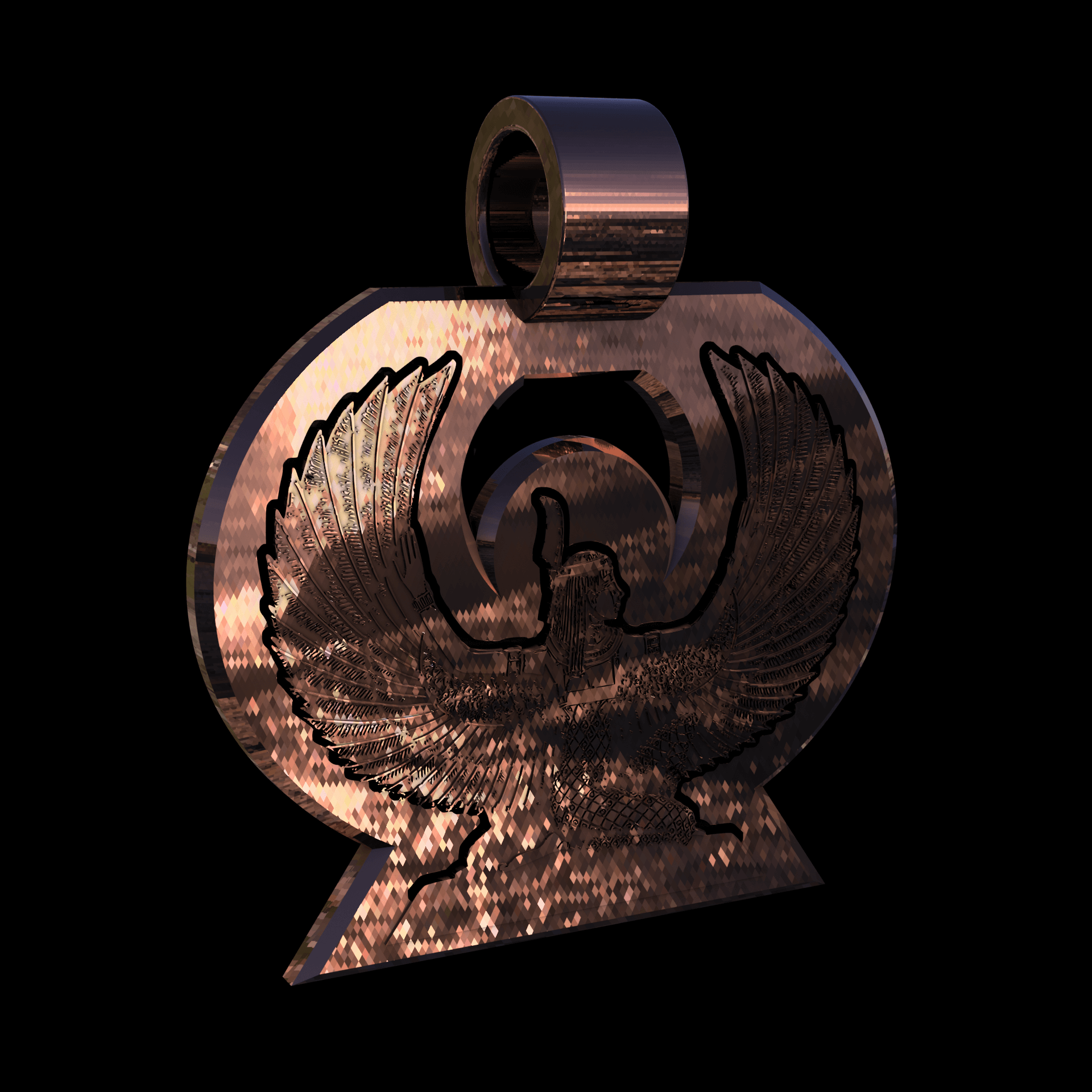 14K Rose Gold manufactured using wax casting, and polished for a shiny, smooth sheen surface.