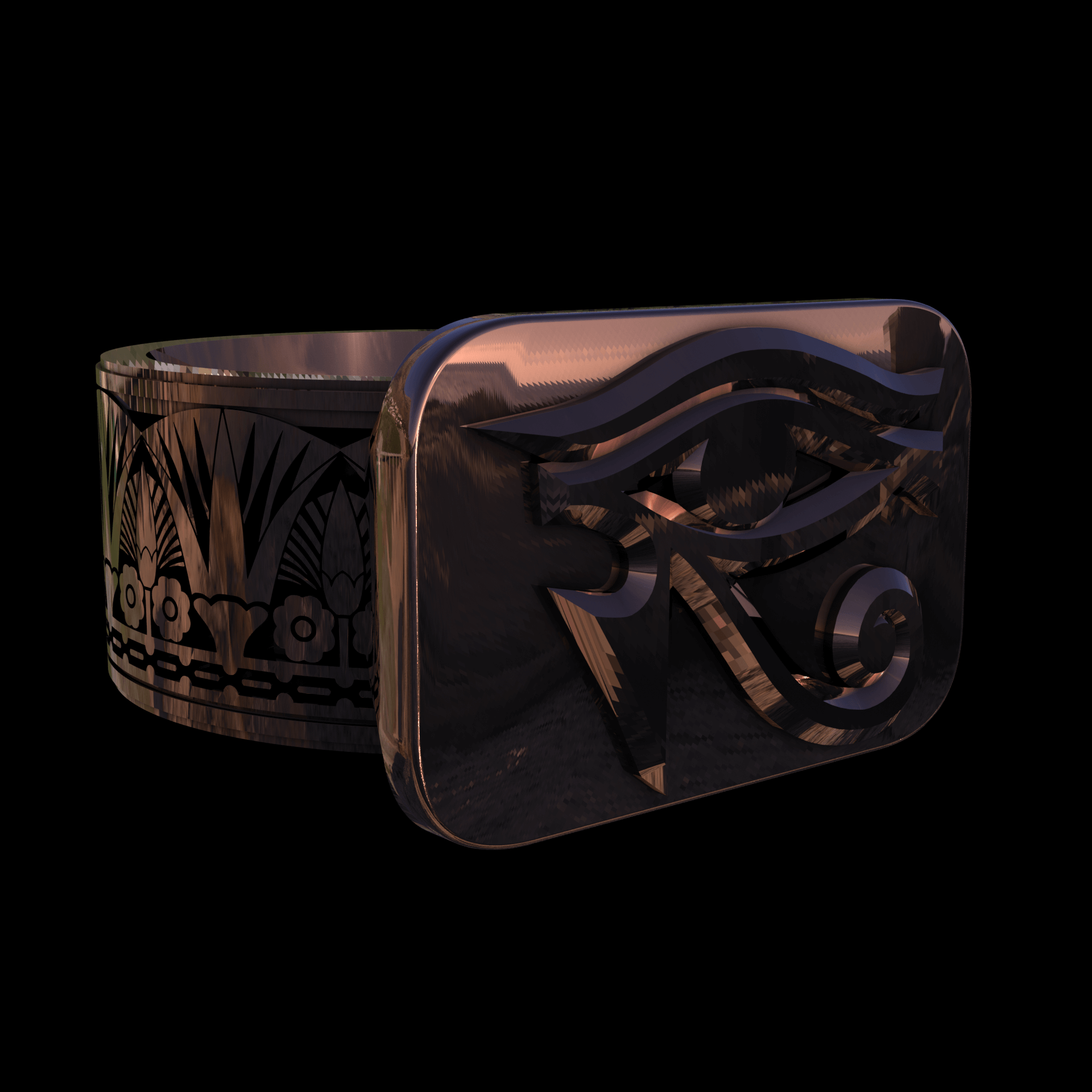 14K Rose Gold manufactured using wax casting, and polished for a shiny, smooth sheen surface.