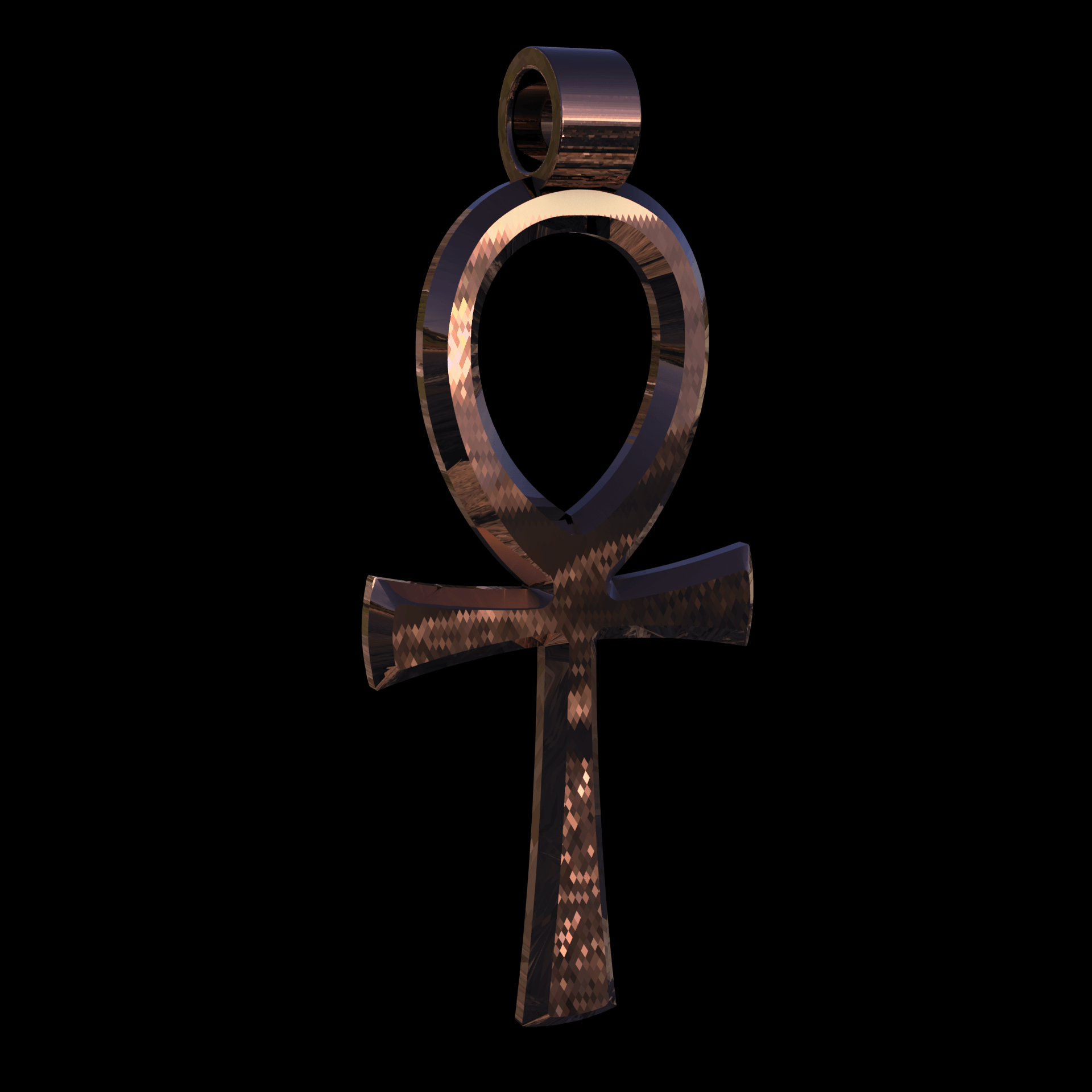 14K Rose Gold manufactured using wax casting, and polished for a shiny, smooth sheen surface.