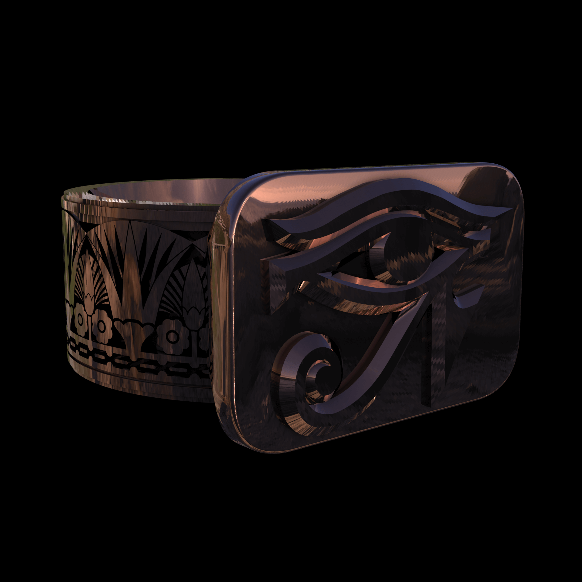 14K Rose Gold manufactured using wax casting, and polished for a shiny, smooth sheen surface.