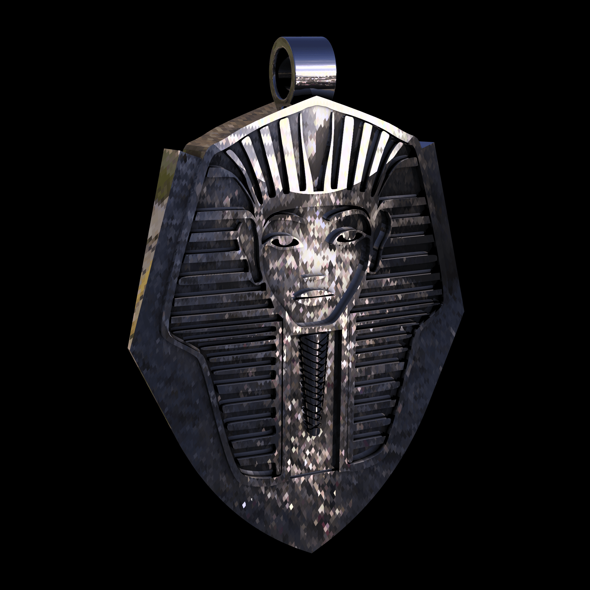 14K White Gold manufactured using wax casting, and polished for a shiny, smooth sheen surface.