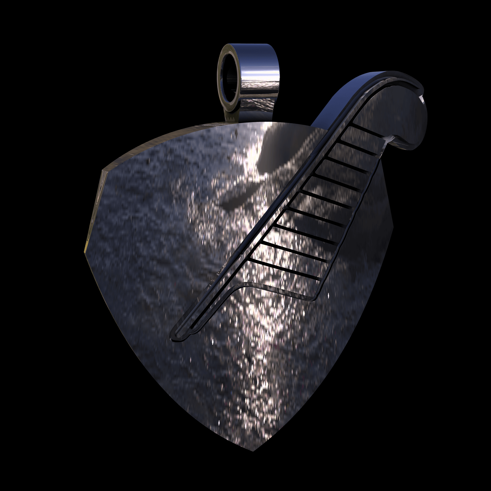 14K White Gold manufactured using wax casting, and polished for a shiny, smooth sheen surface.