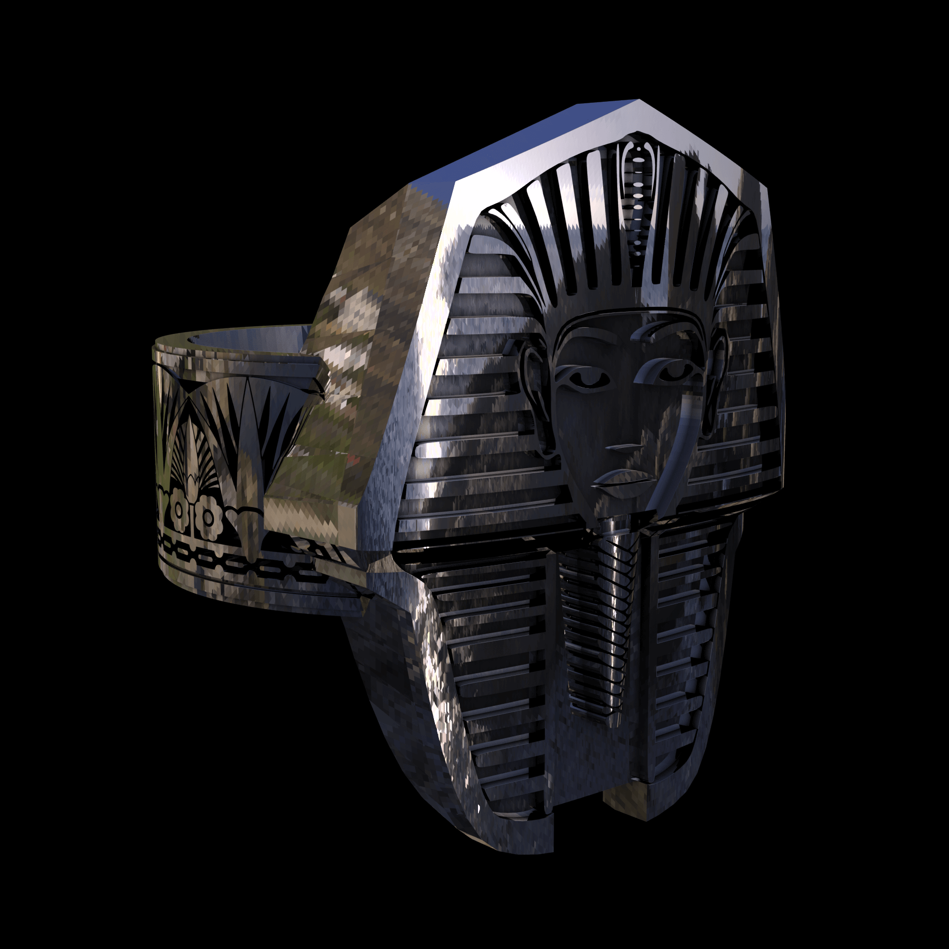 14K White Gold manufactured using wax casting, and polished for a shiny, smooth sheen surface.