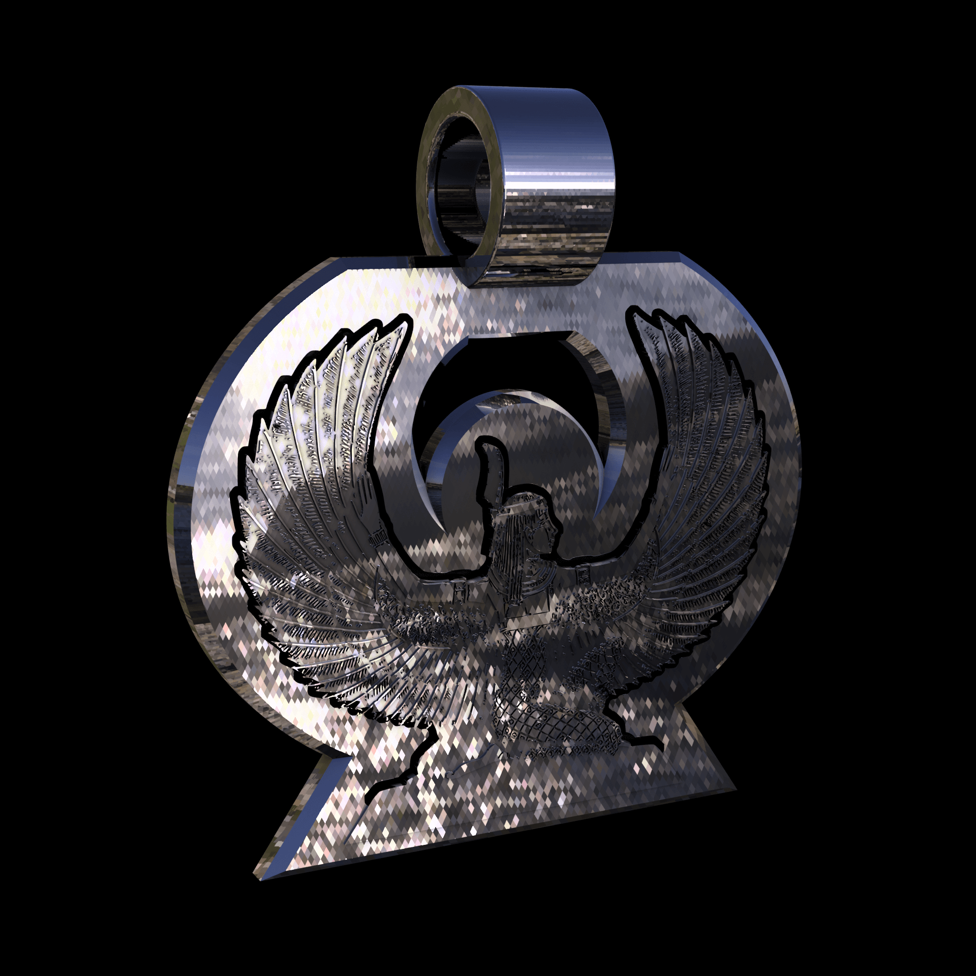 14K White Gold manufactured using wax casting, and polished for a shiny, smooth sheen surface.