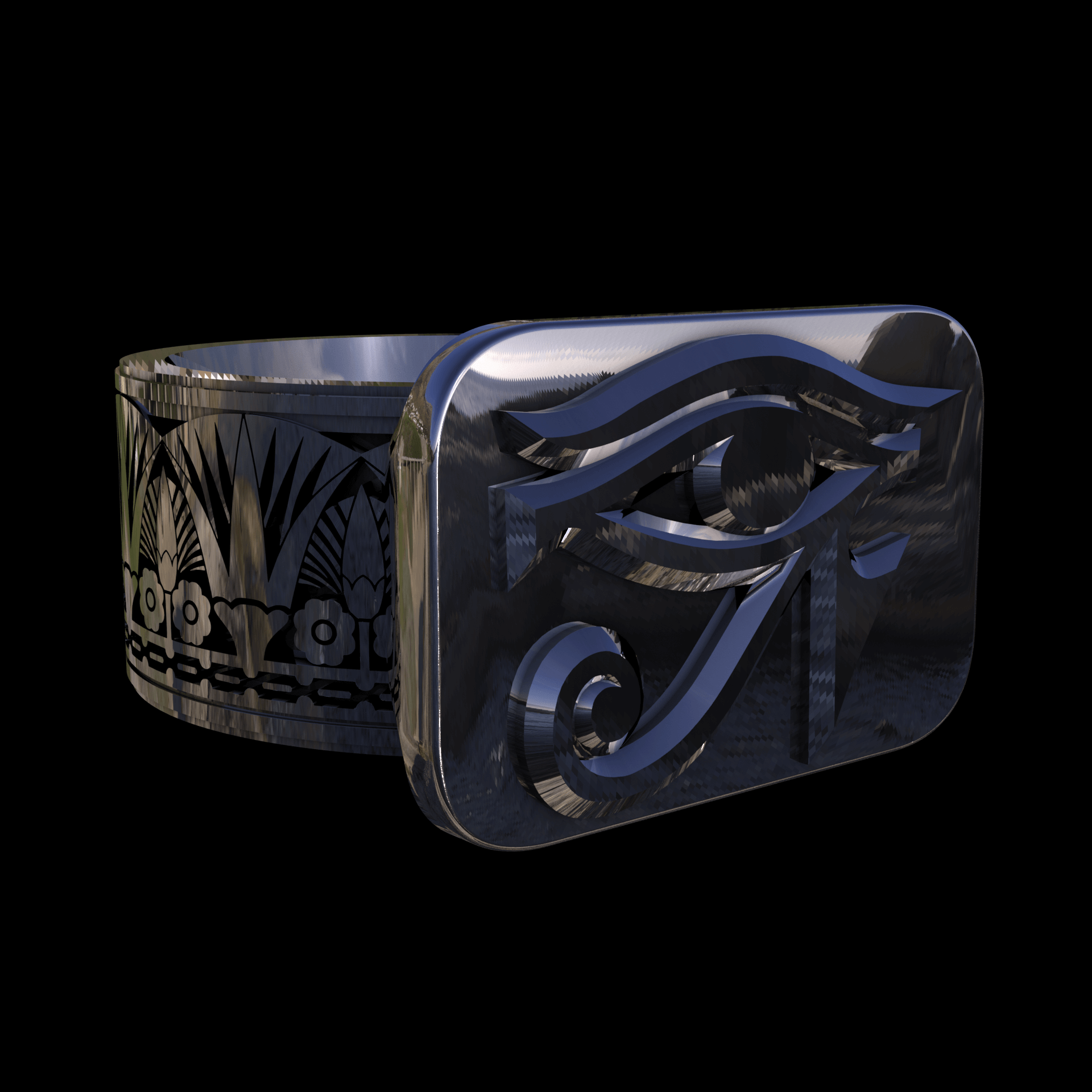 14K White Gold manufactured using wax casting, and polished for a shiny, smooth sheen surface.