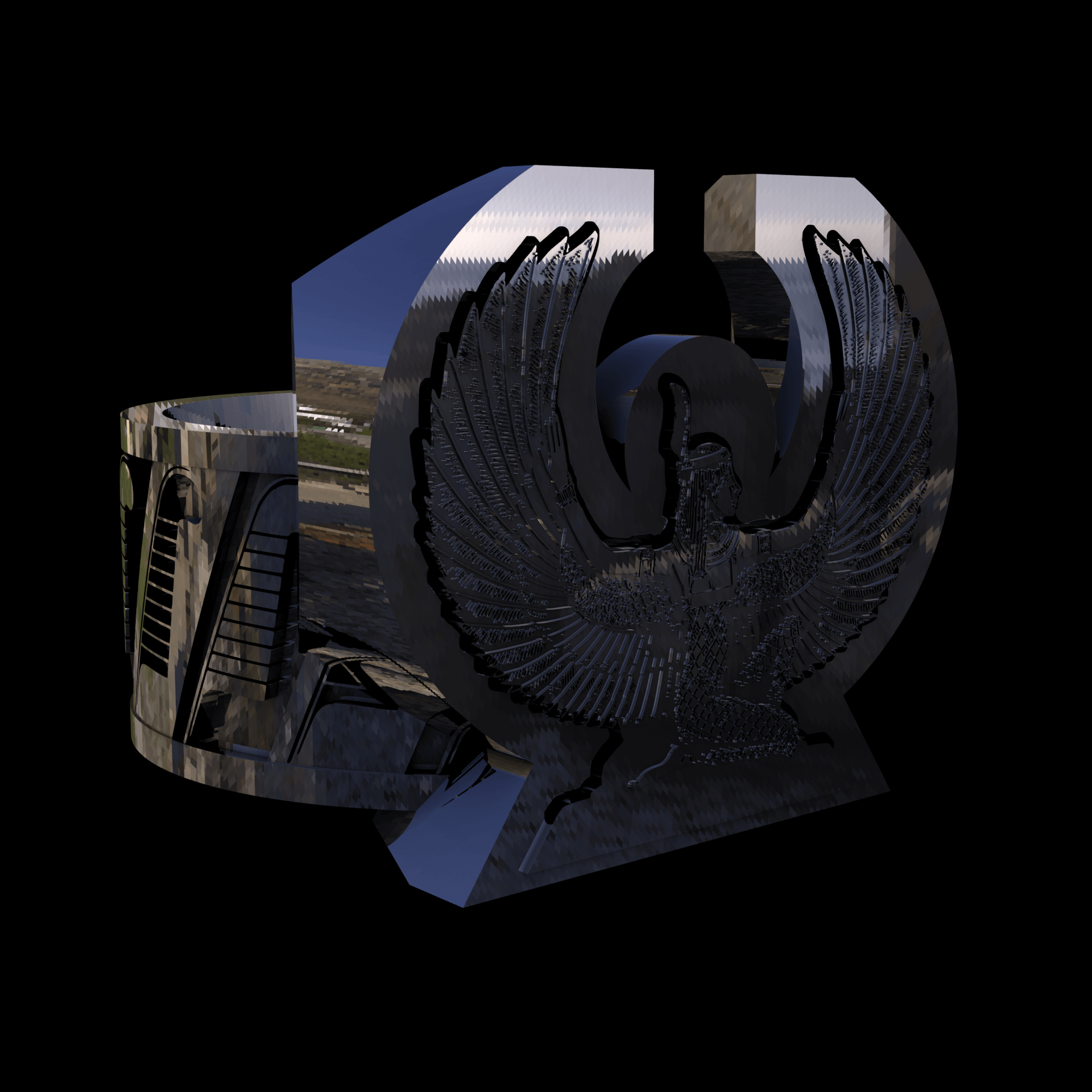 14K White Gold manufactured using wax casting, and polished for a shiny, smooth sheen surface.