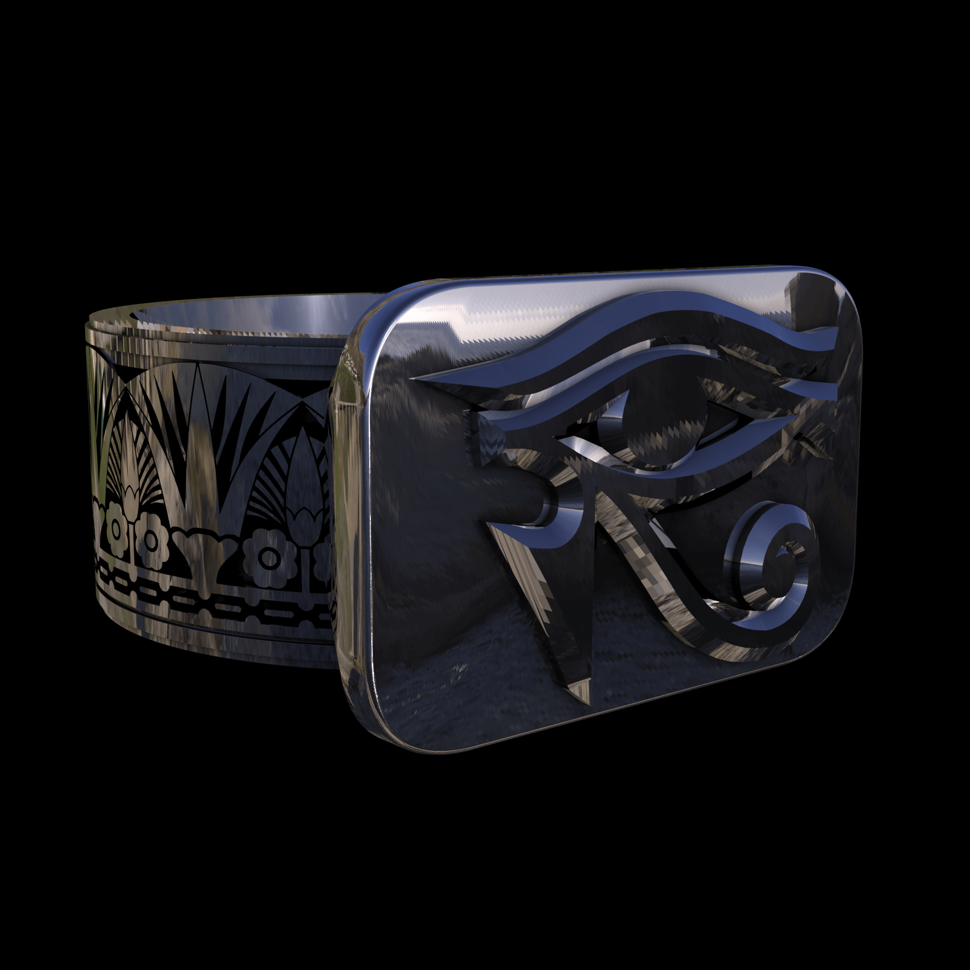 14K White Gold manufactured using wax casting, and polished for a shiny, smooth sheen surface.