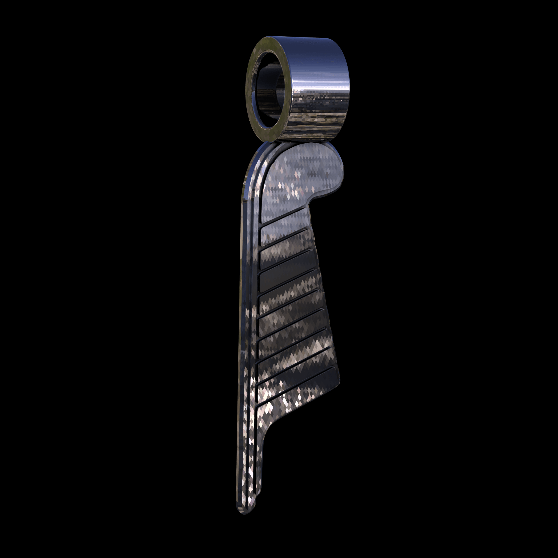 14K White Gold manufactured using wax casting, and polished for a shiny, smooth sheen surface.