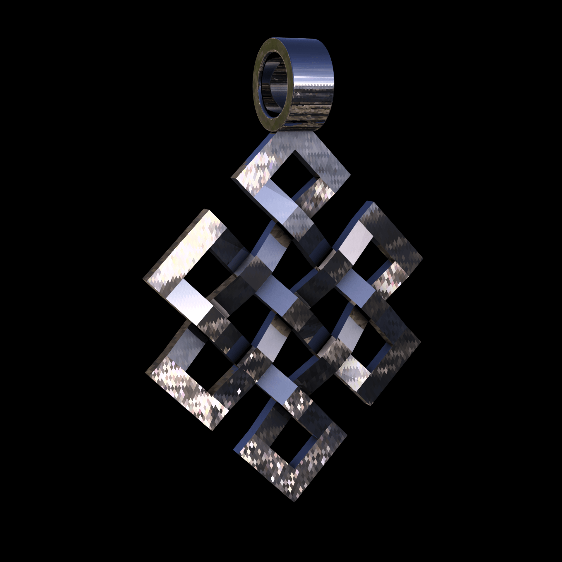 14K White Gold manufactured using wax casting, and polished for a shiny, smooth sheen surface.