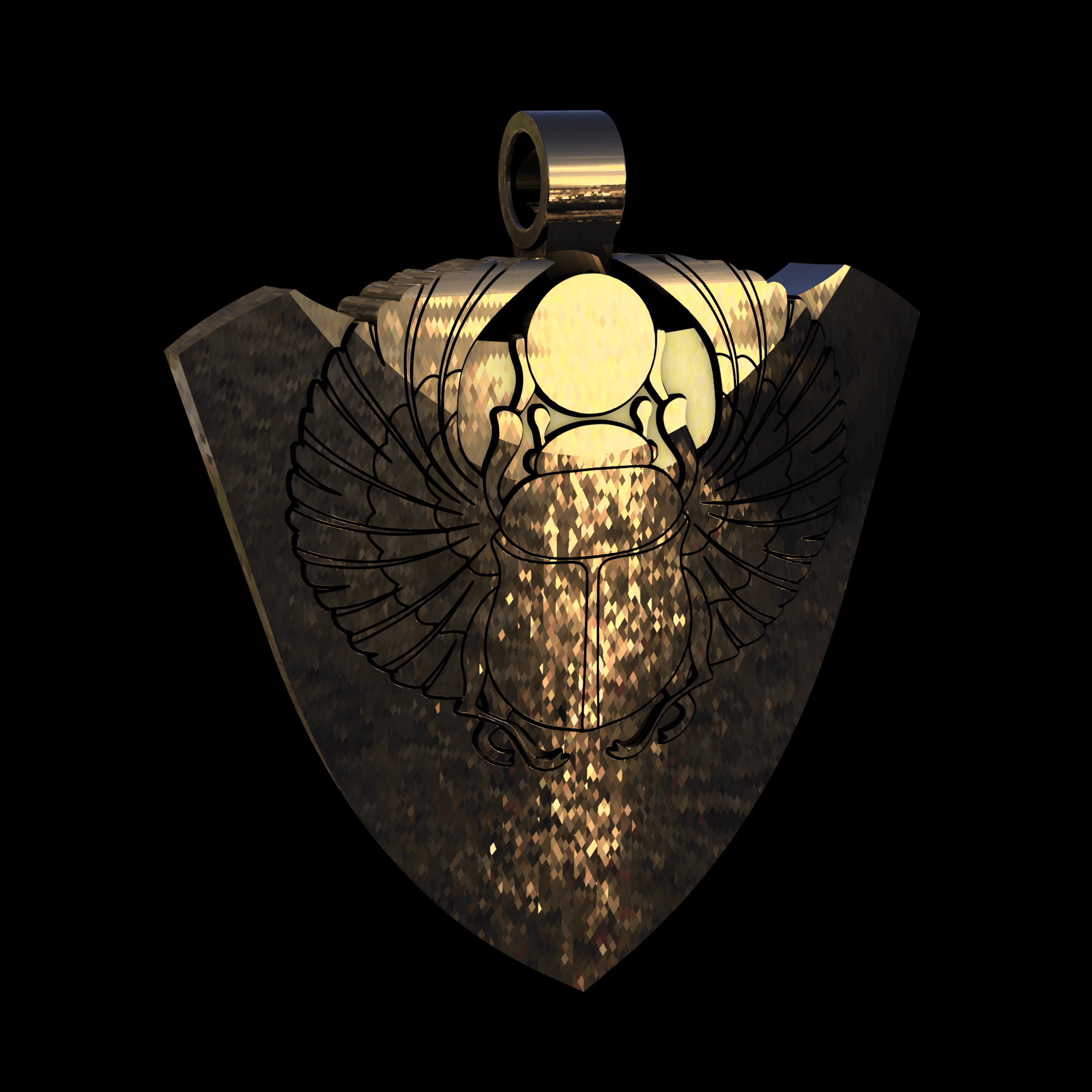 14K Yellow Gold manufactured using wax casting, and polished for a shiny, smooth sheen surface.