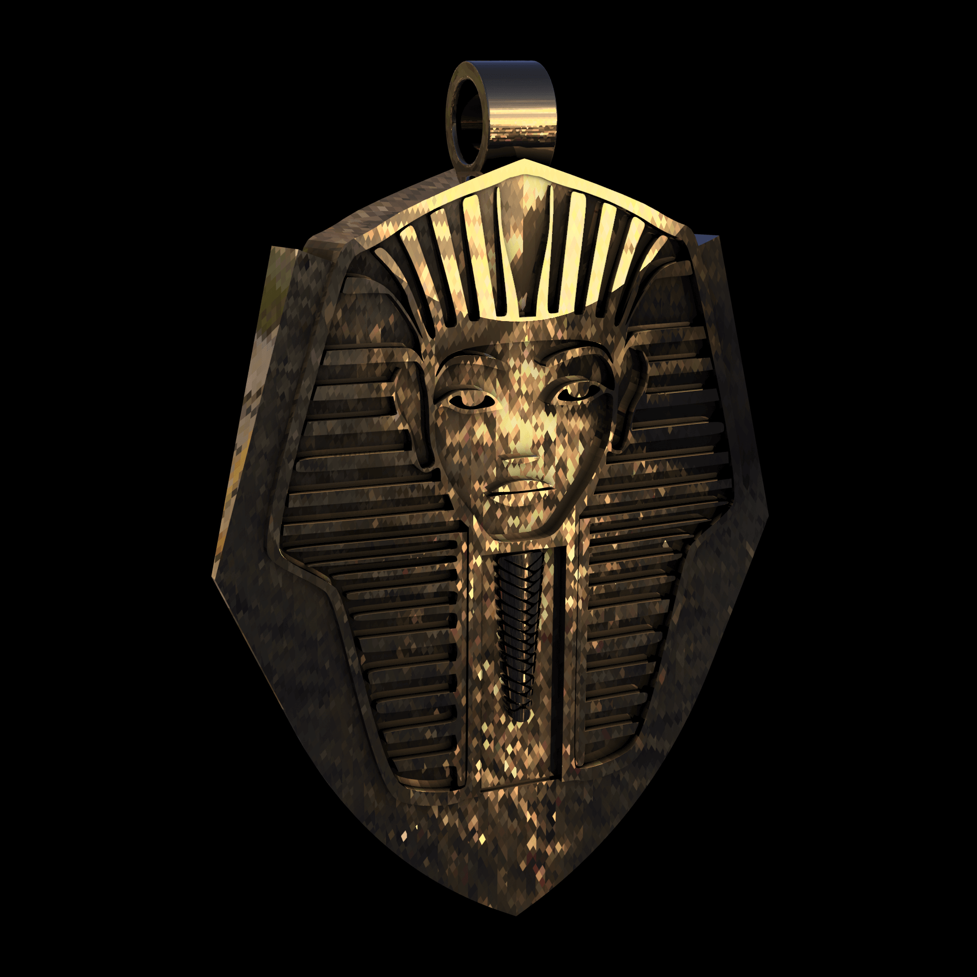 Brass manufactured using wax casting, with 0.5 micron thick eletroplated 18K Gold surface, polished for a shiny, smooth sheen surface.