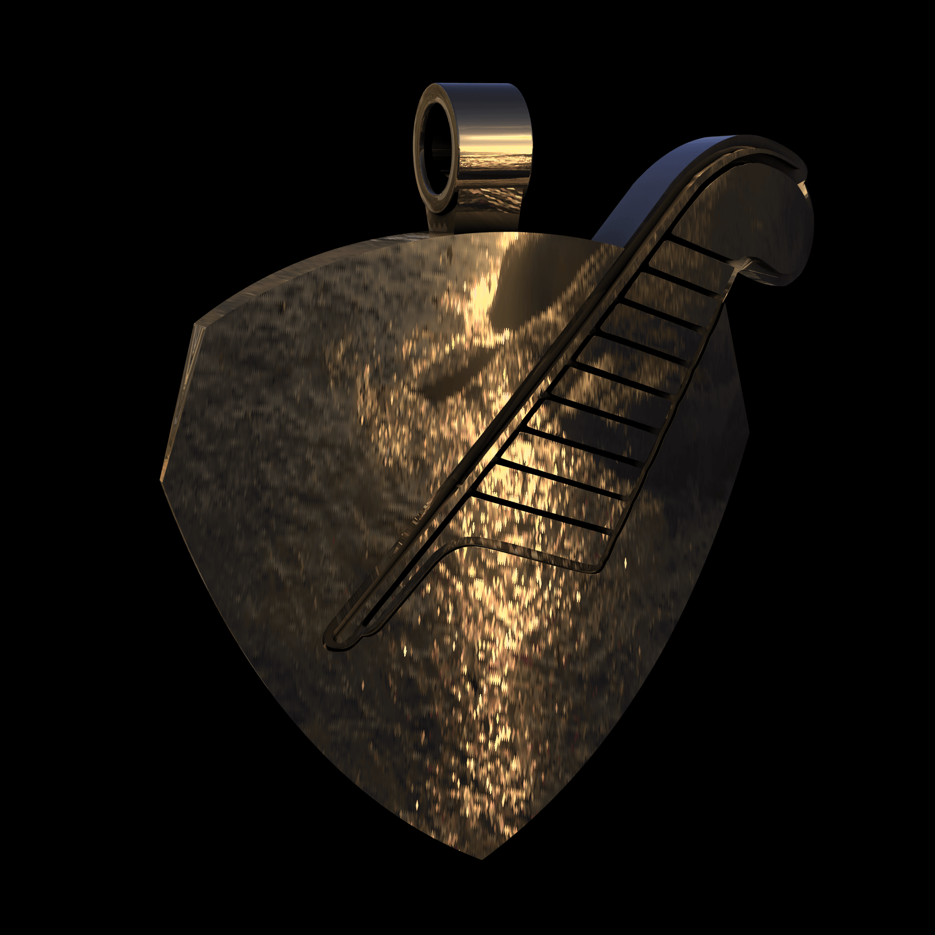 18K Yellow Gold manufactured using wax casting, and polished for a shiny, smooth sheen surface.