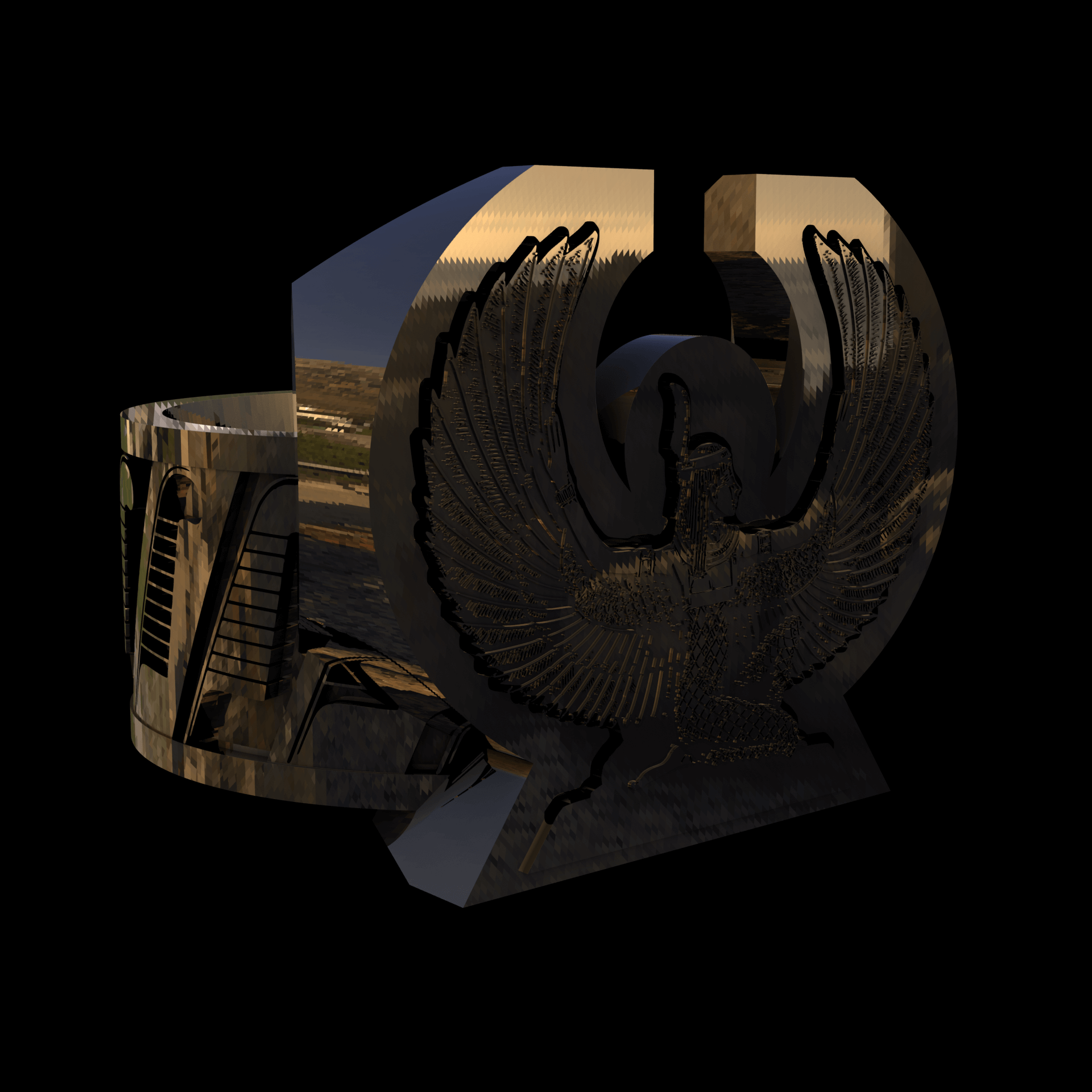 18K Yellow Gold manufactured using wax casting, and polished for a shiny, smooth sheen surface.