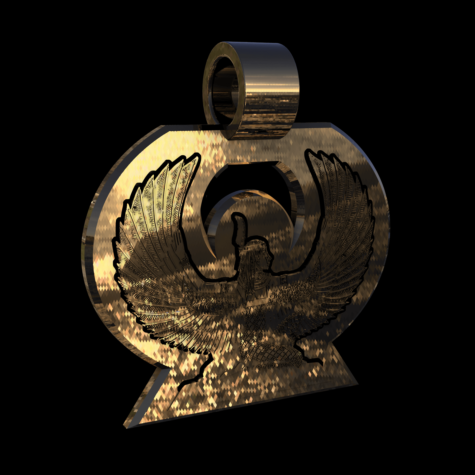 18K Yellow Gold manufactured using wax casting, and polished for a shiny, smooth sheen surface.