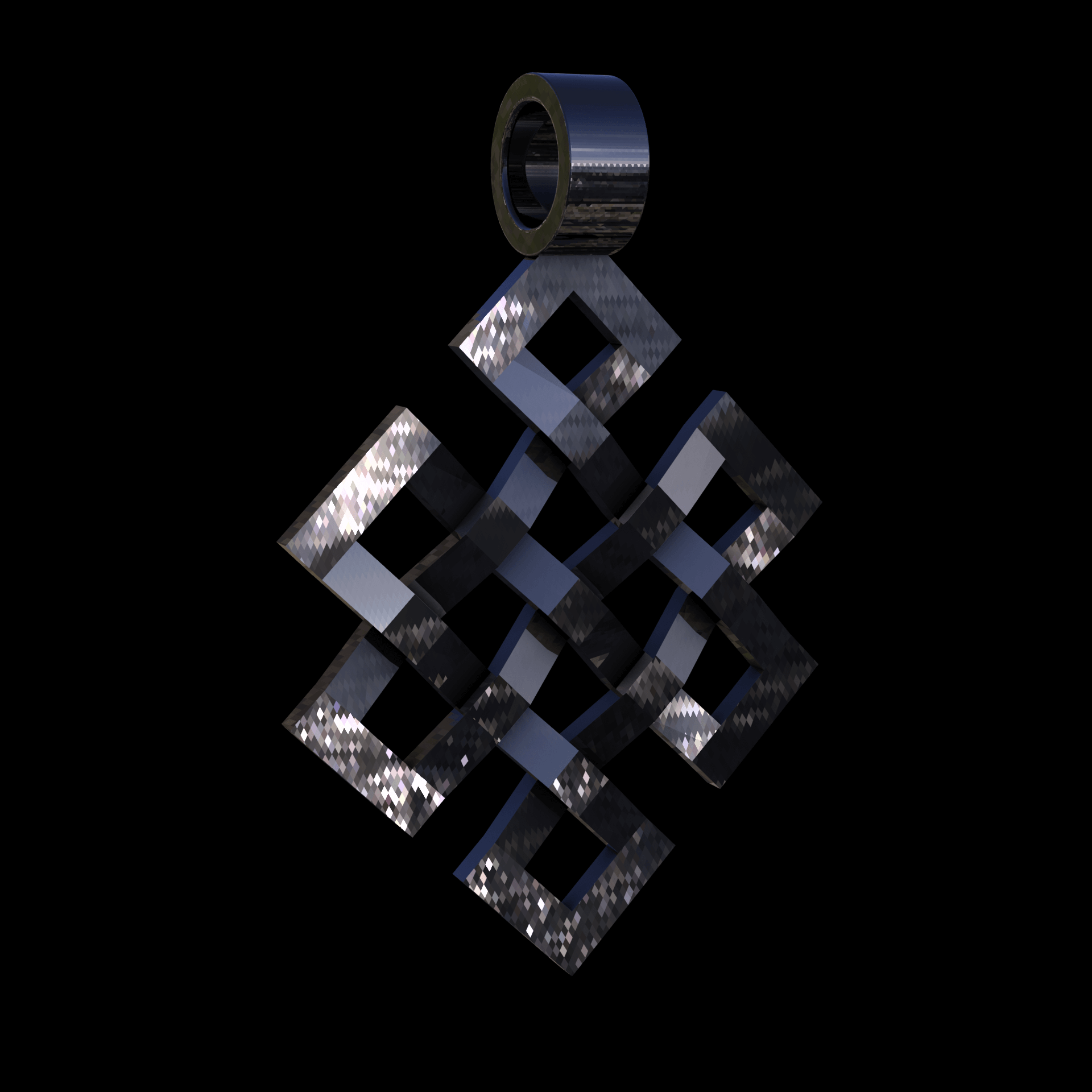 Sterling silver manufactured using wax casting, polished for a slightly textured, mild sheen surface, and recessed details blackened for a steampunk look.