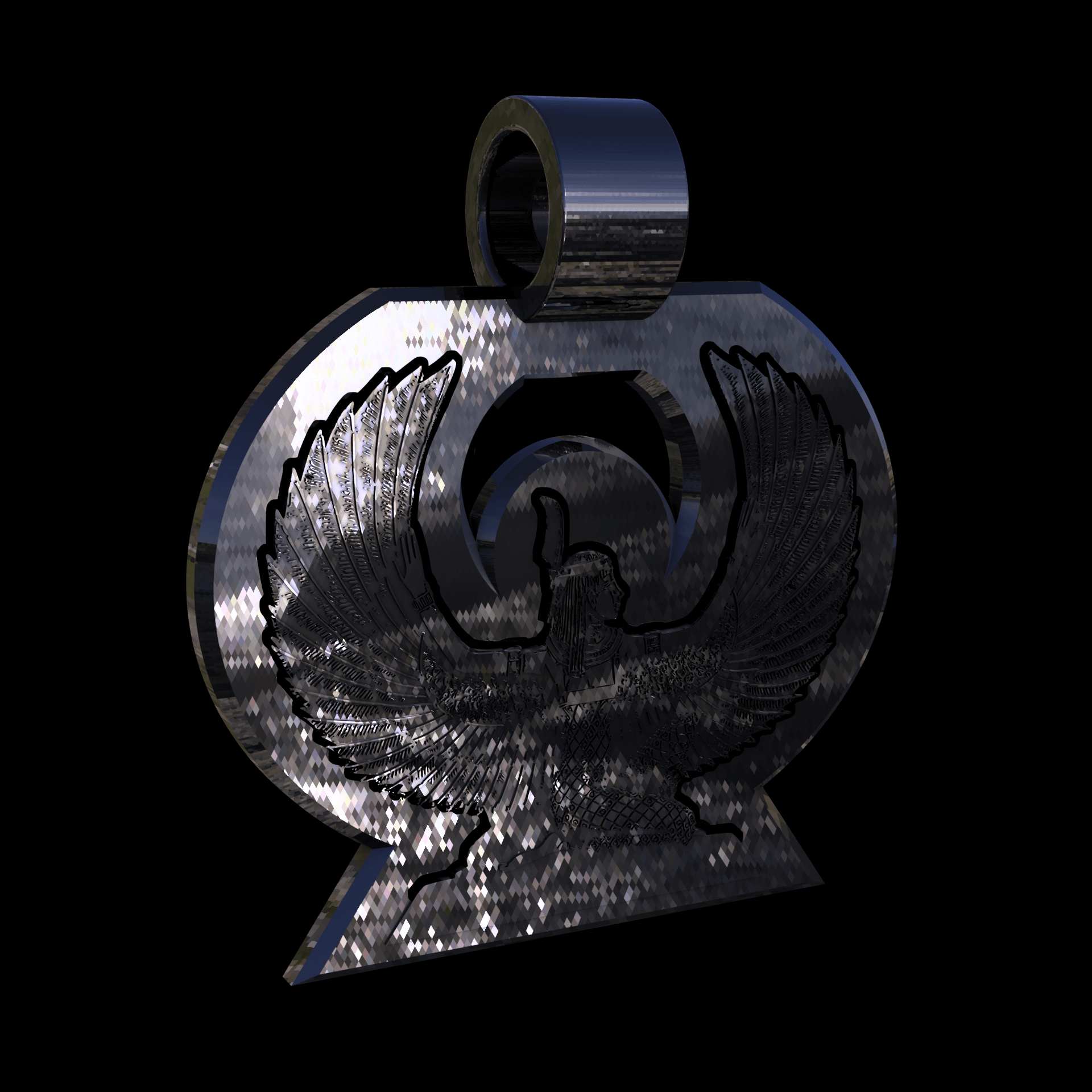 Sterling silver manufactured using wax casting, polished for a slightly textured, mild sheen surface, and recessed details blackened for a steampunk look.