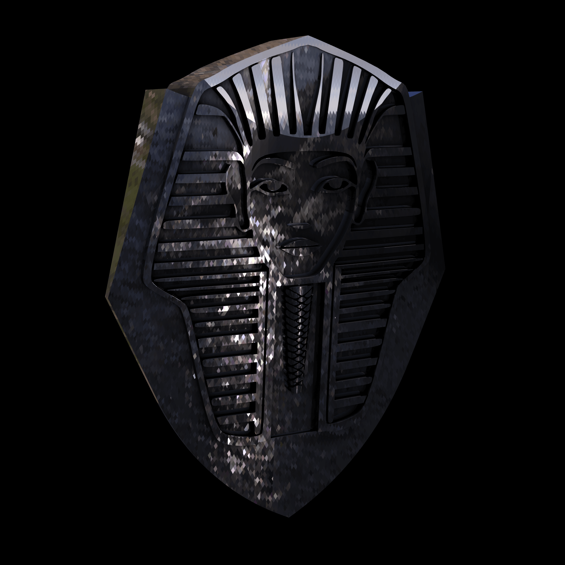 Sterling silver manufactured using wax casting, polished for a slightly textured, mild sheen surface, and recessed details blackened for a steampunk look.