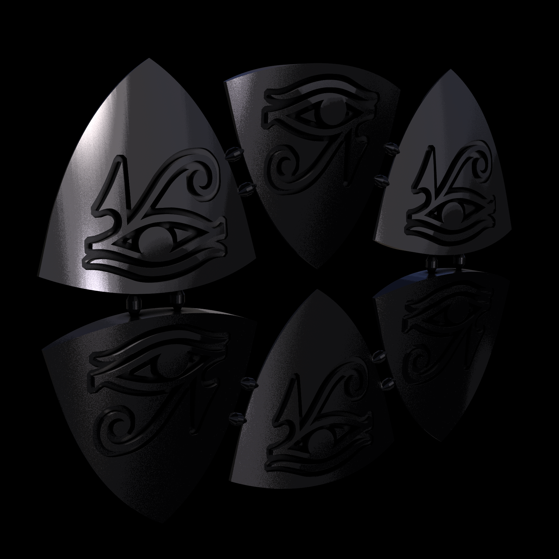 Thermoplastic Polyurethane, manufactured using HP Multi Jet Fusion (3D printing), with a smooth, shiny surface finish, created using a physio-chemical process to vapor smooth the surface.