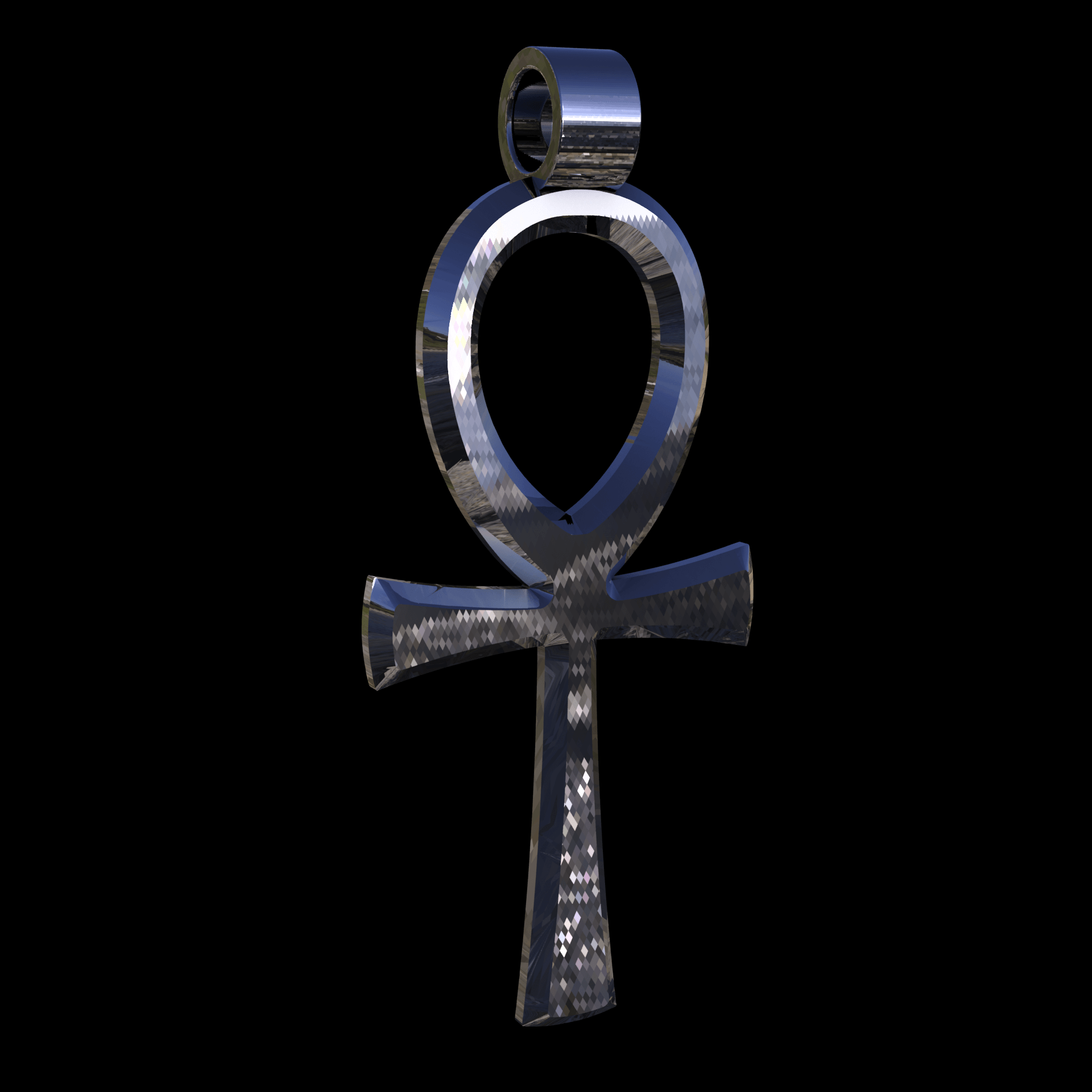 Sterling silver manufactured using wax casting, with extensive polishing reaching intricate details, acheiving a elegant, sleek shiny surface with a fine sheen.