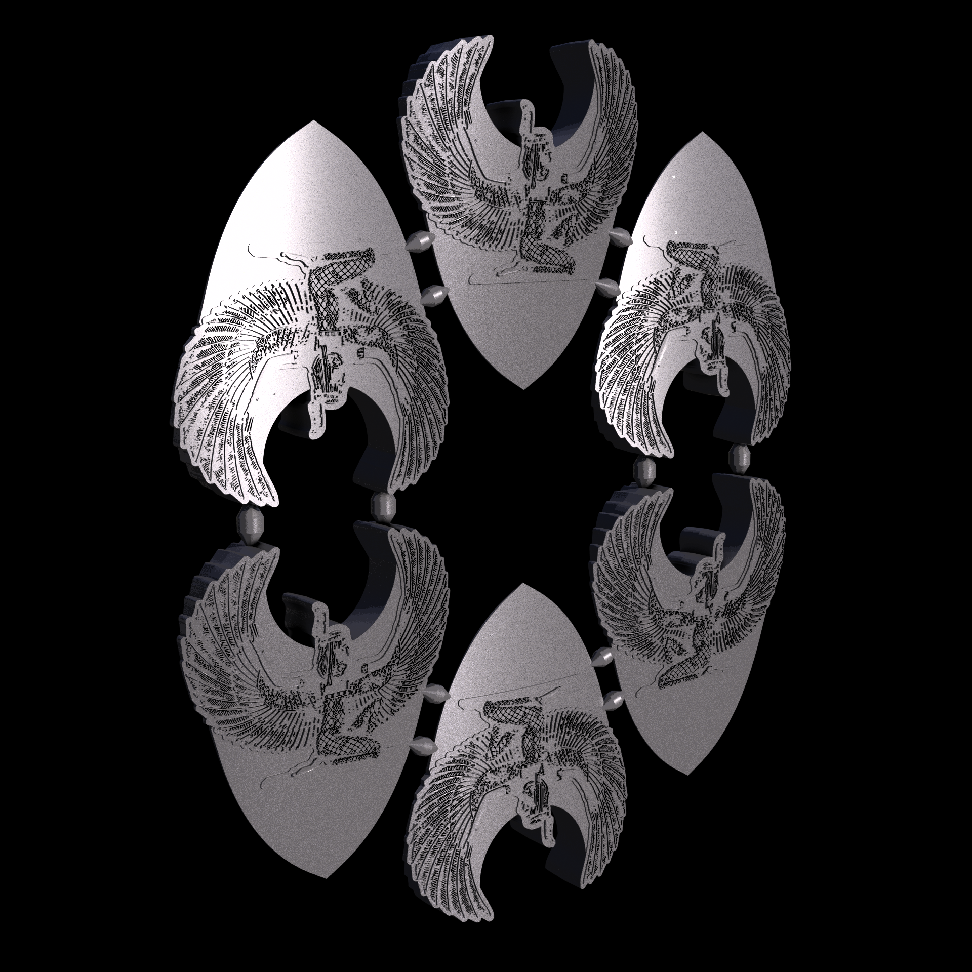 PA12 plastic infused with glass beads for high stiffness and dimensional accuracy, manufactured using 3D printing, with a slightly rough, matte surface finish.