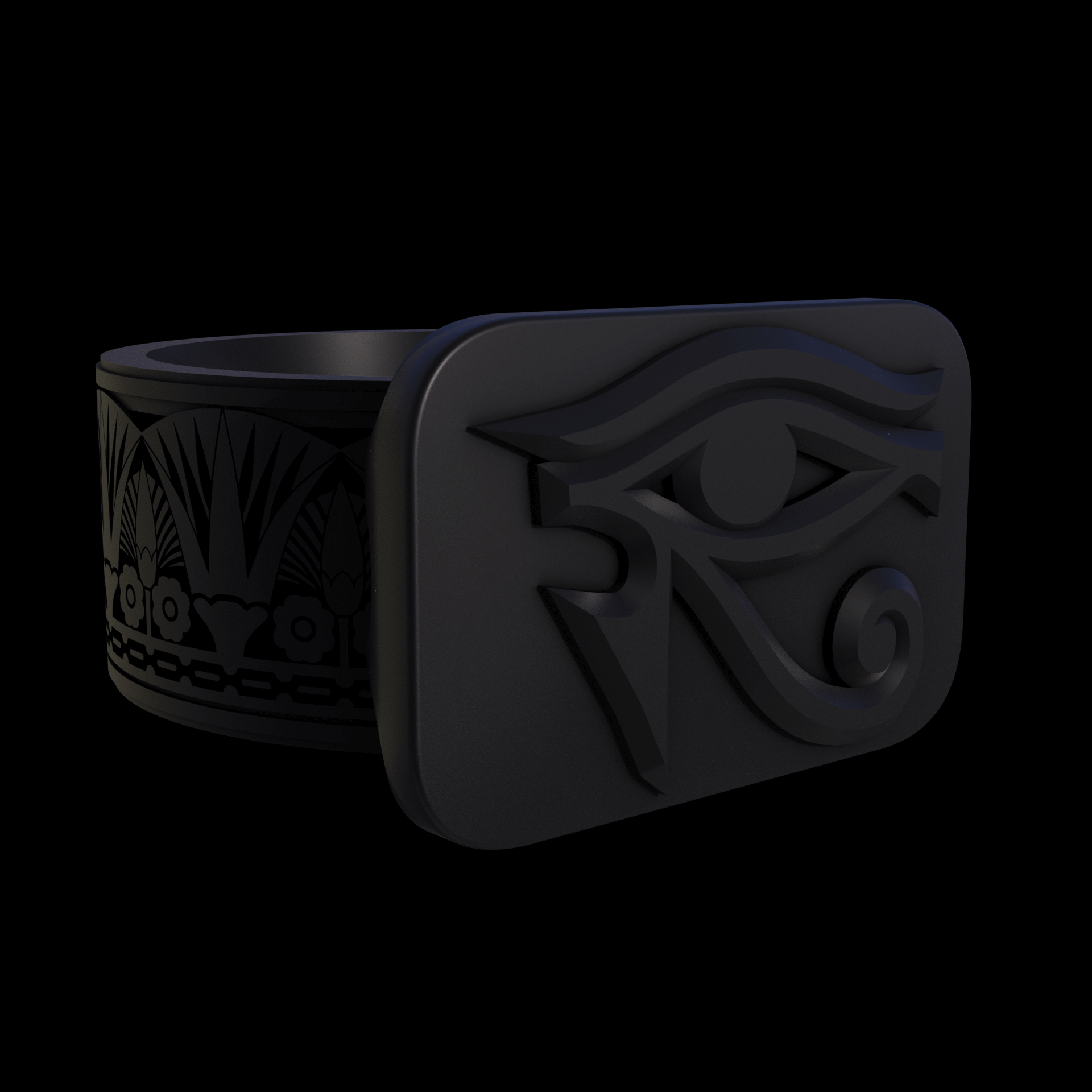 Bronze infused 420 stainless steel, manufactured using 3D printing, treated for a dark grey matte surface finish, with visible print lines.