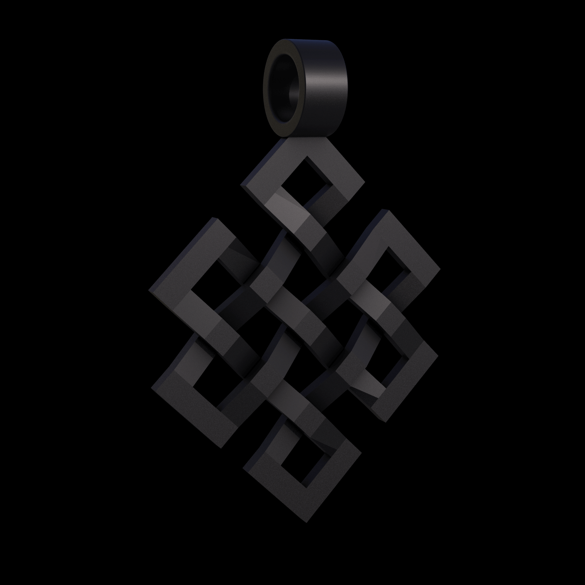 Bronze infused 420 stainless steel, manufactured using 3D printing, treated for a dark grey matte surface finish, with visible print lines.