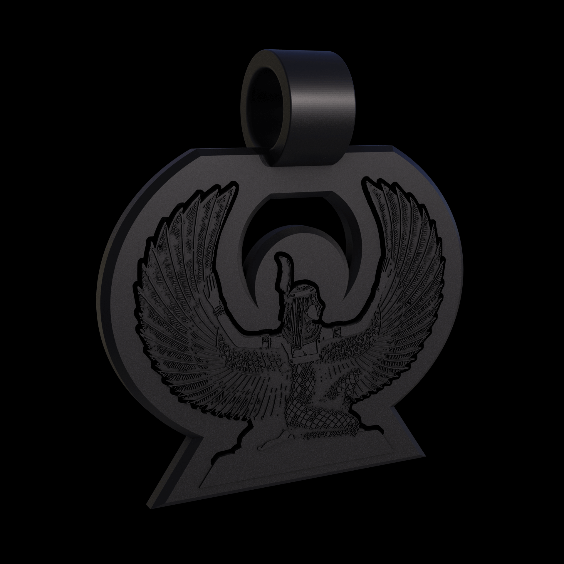 Bronze infused 420 stainless steel, manufactured using 3D printing, treated for a dark grey matte surface finish, with visible print lines.