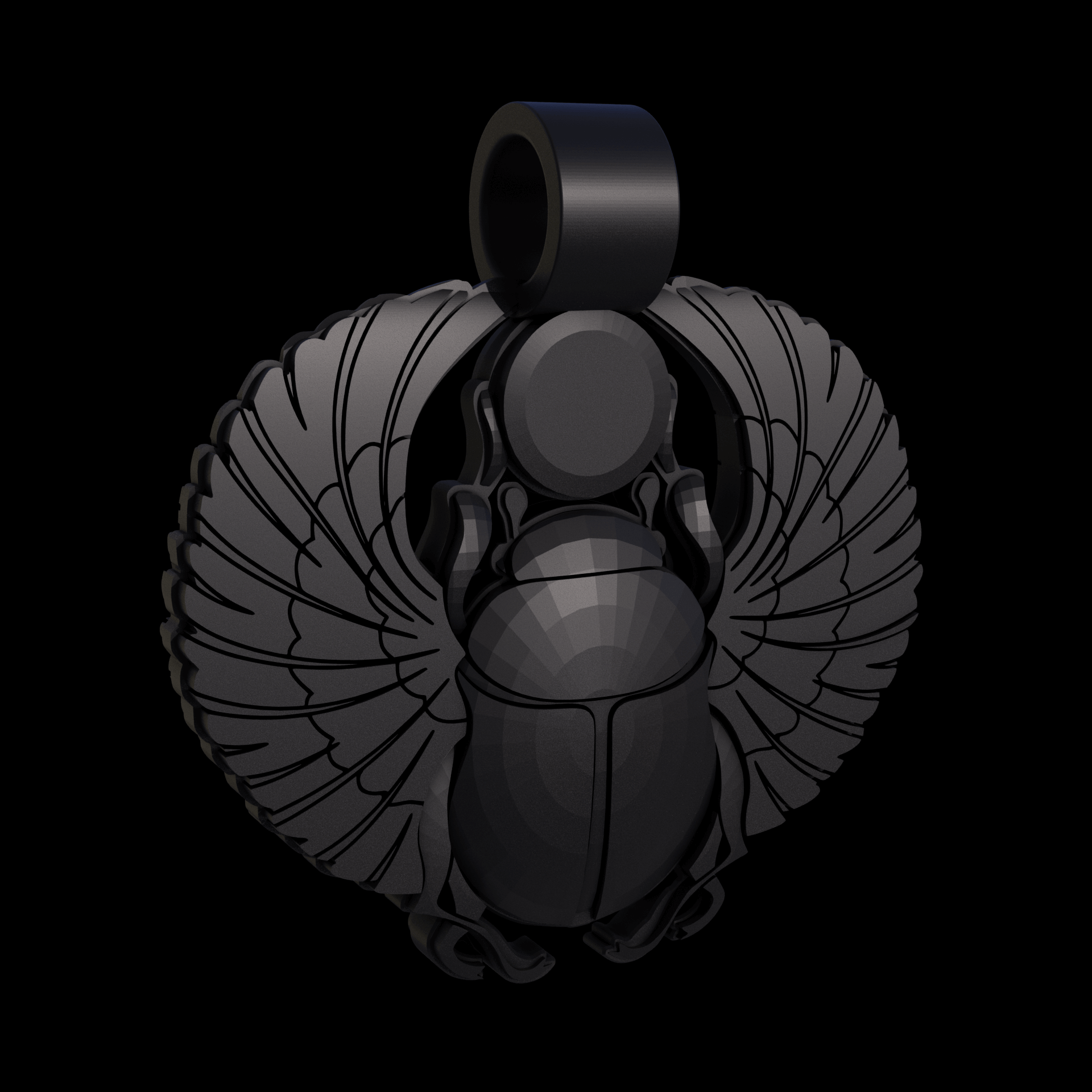 Bronze infused 420 stainless steel, manufactured using 3D printing, treated for a dark grey matte surface finish, with visible print lines.