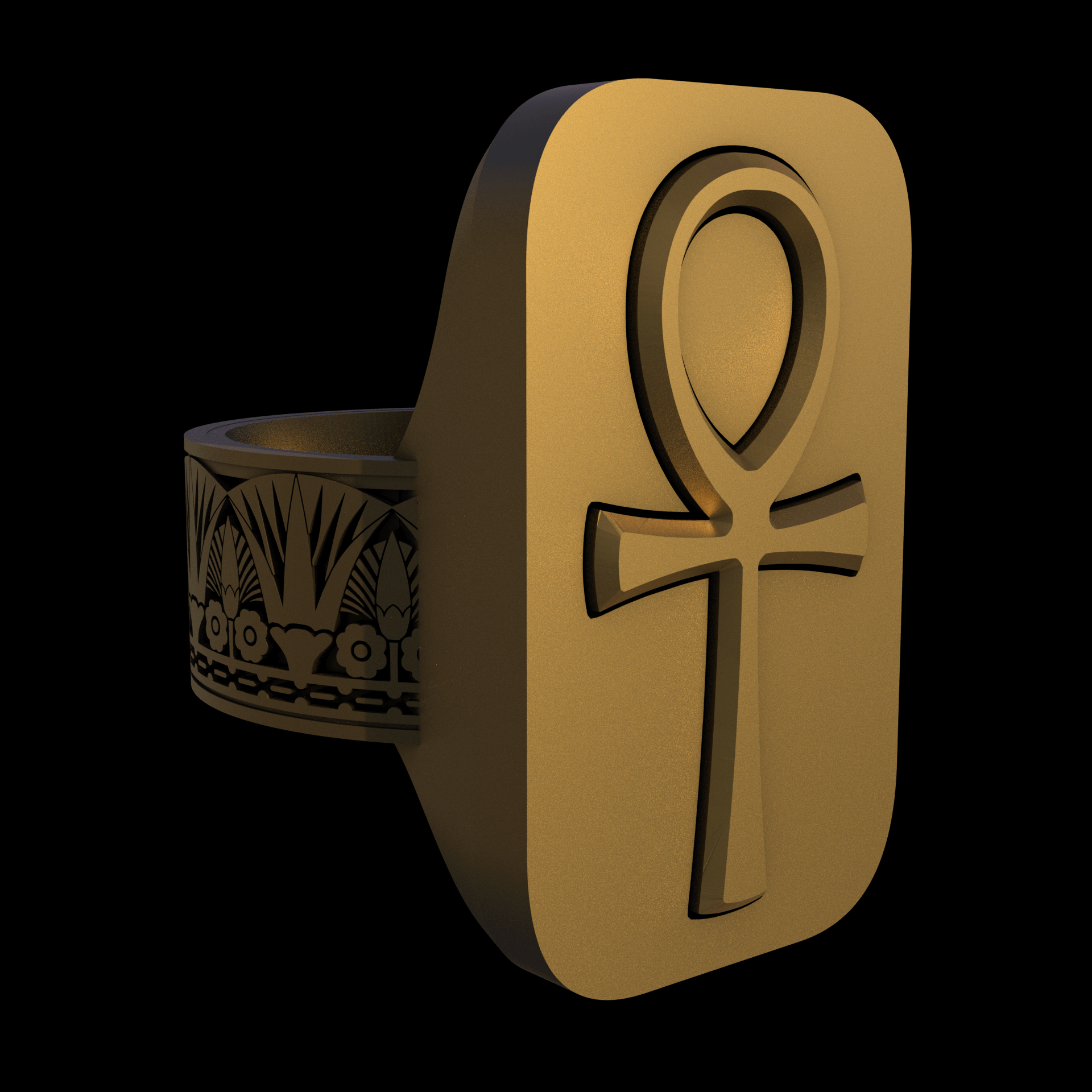 Brass manufactured using wax casting, and lightly polished with a rough matte surface finish.