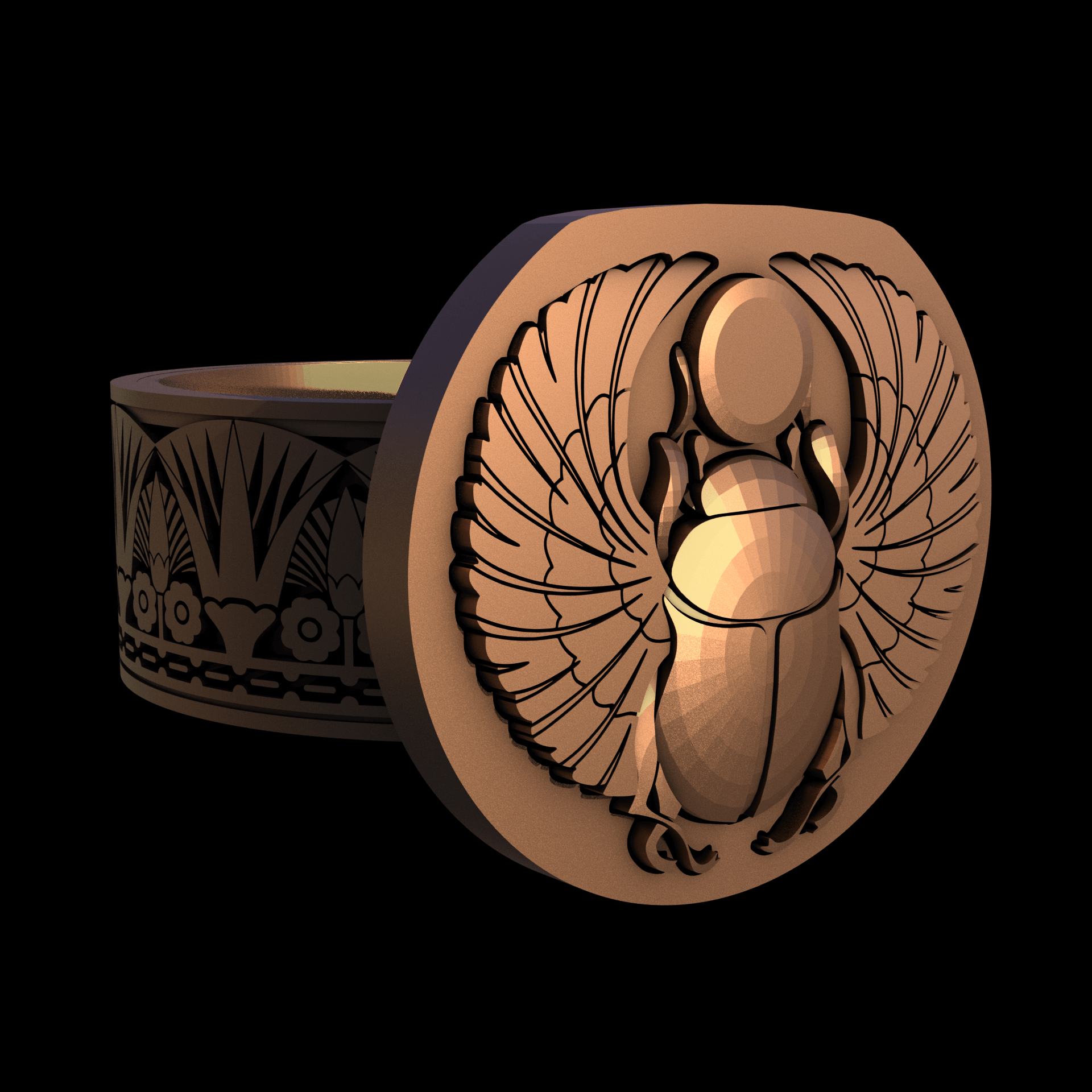 Bronze manufactured using wax casting, and lightly polished with a rough matte surface finish.