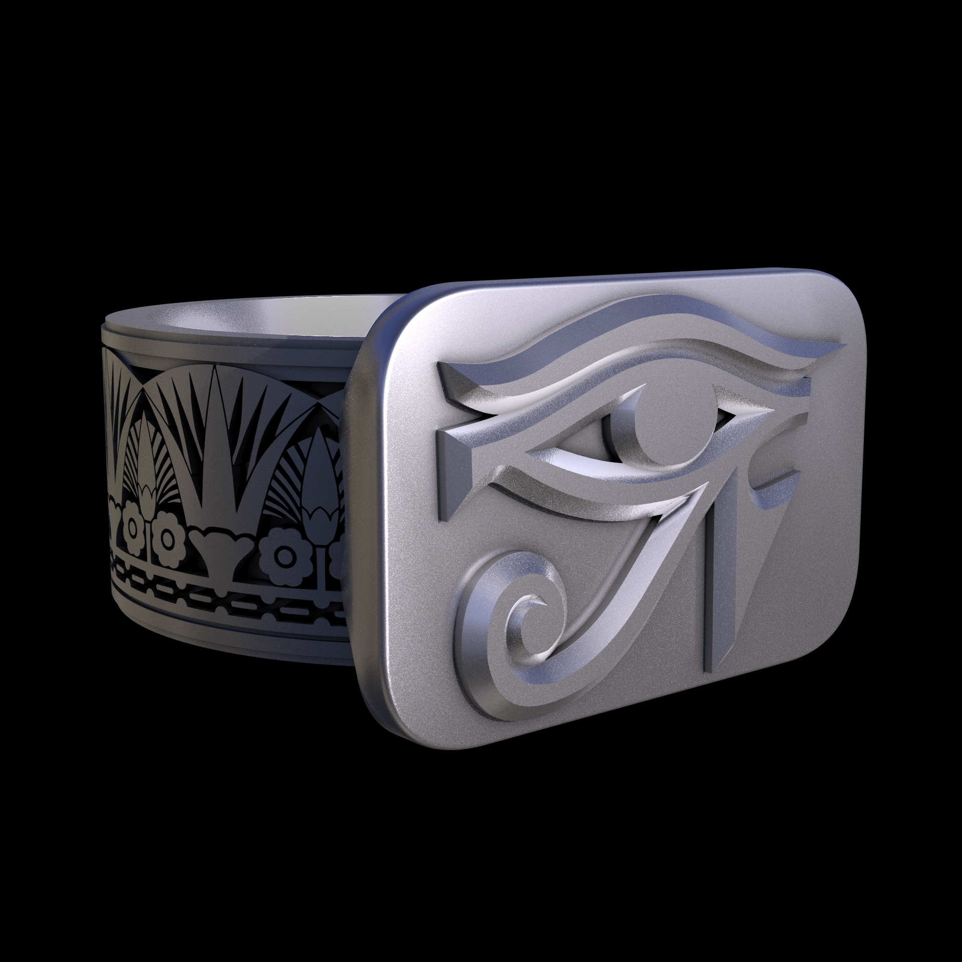 Sterling silver manufactured using wax casting, and lightly polished with a rough matte surface finish.