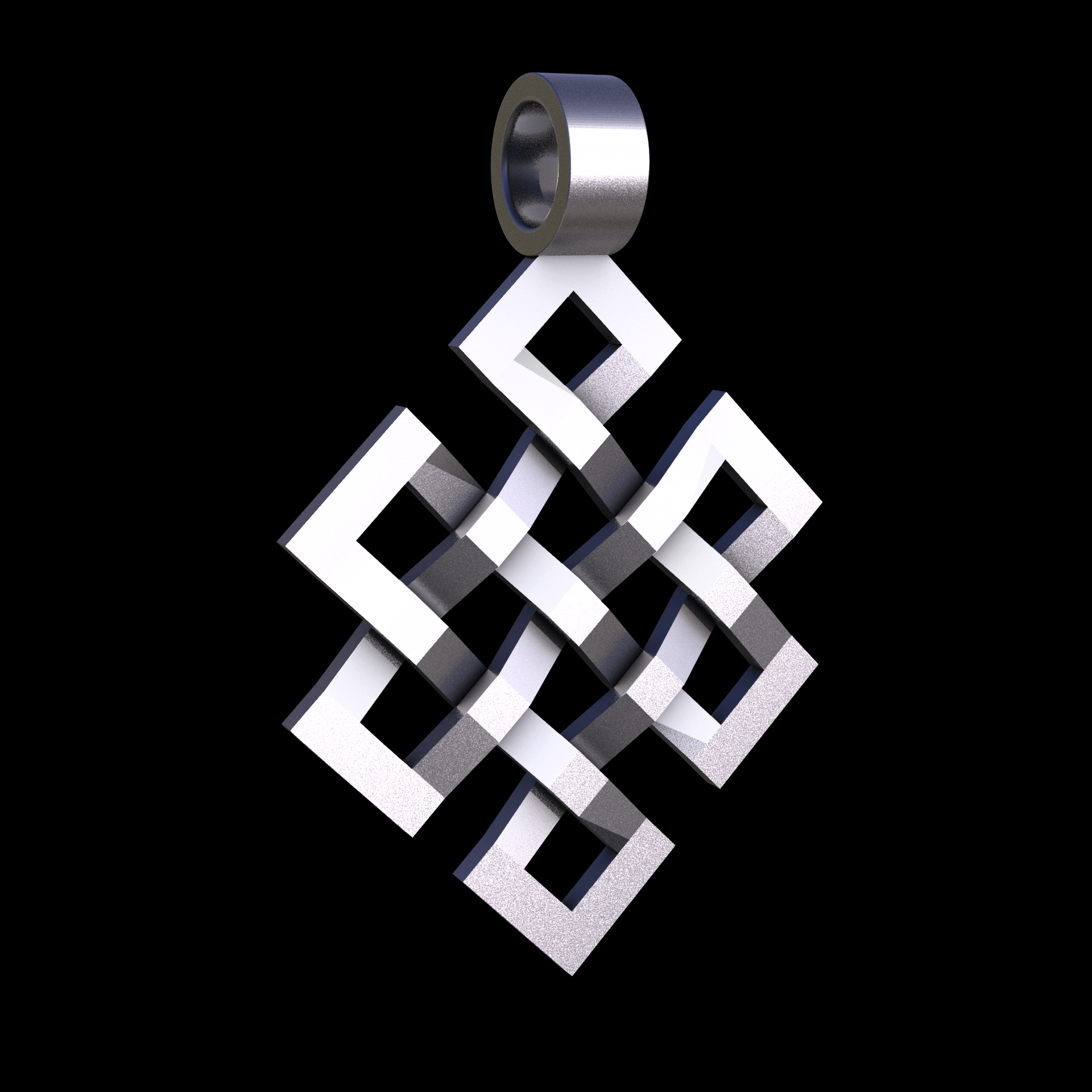 Sterling silver manufactured using wax casting, and lightly polished with a rough matte surface finish.