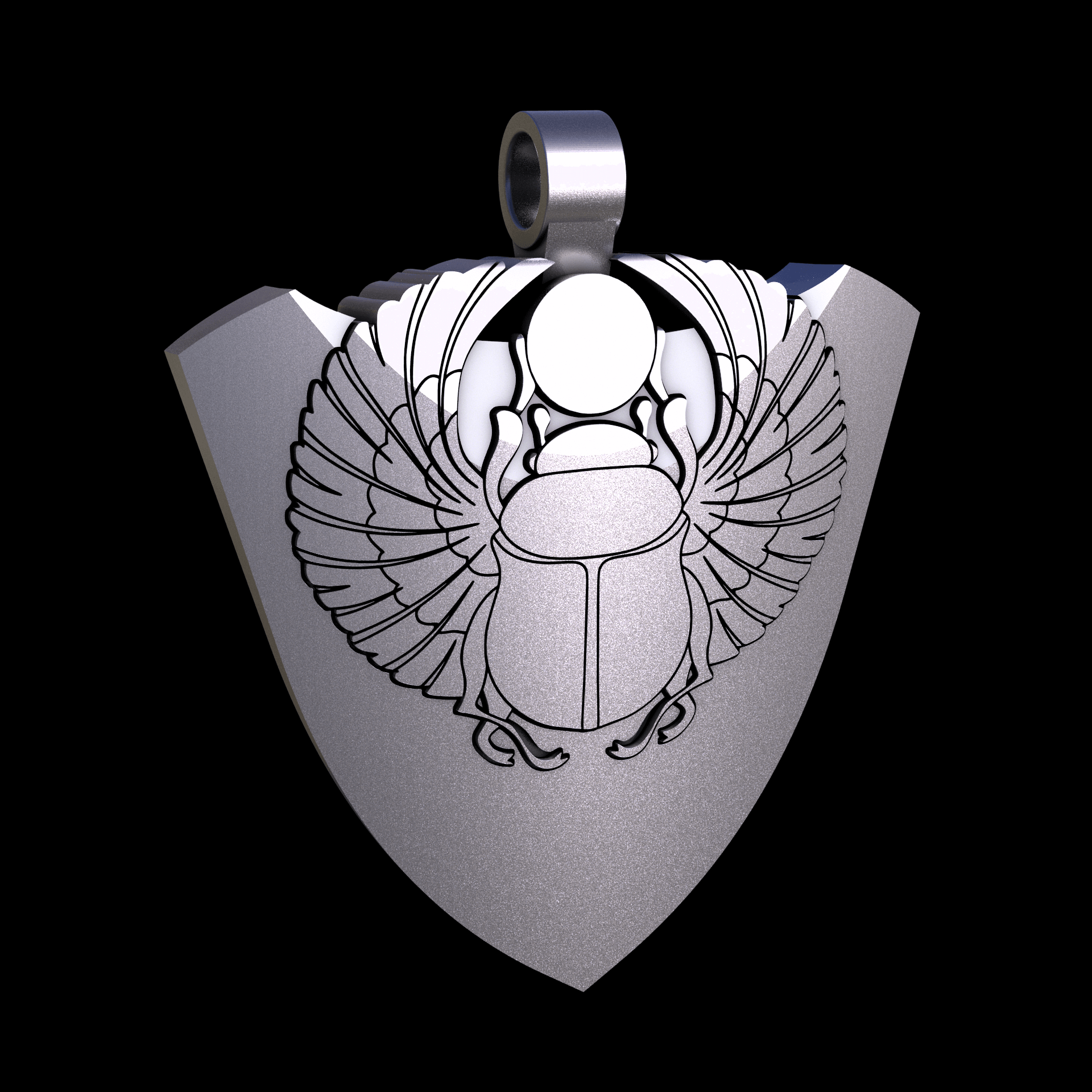 Sterling silver manufactured using wax casting, and lightly polished with a rough matte surface finish.