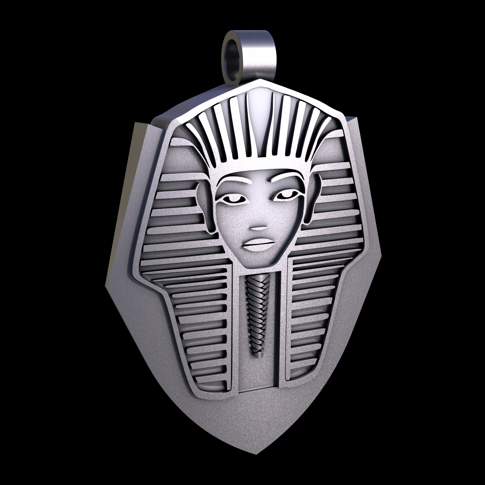 Sterling silver manufactured using wax casting, and lightly polished with a rough matte surface finish.