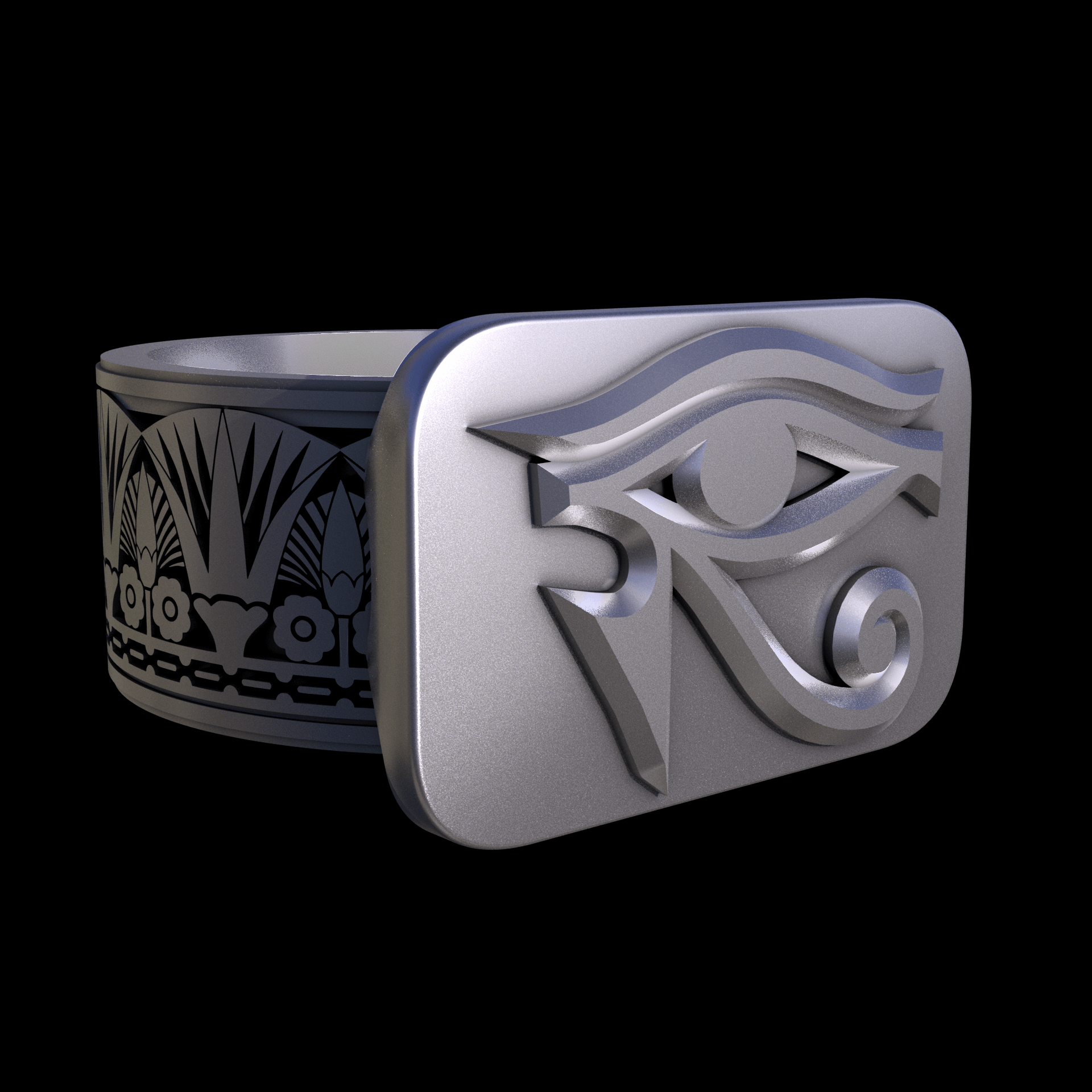 Sterling silver manufactured using wax casting, and lightly polished with a rough matte surface finish.