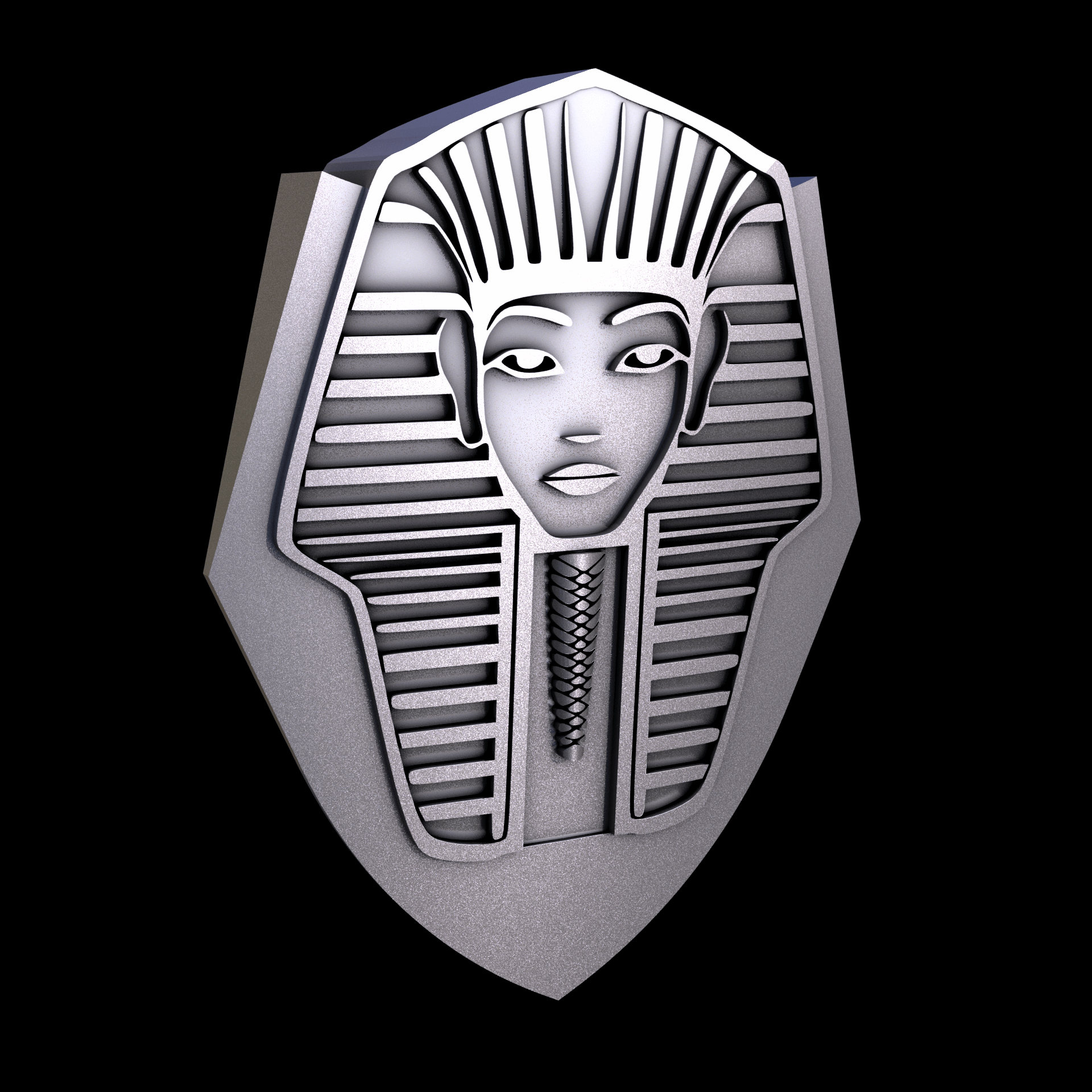 Sterling silver manufactured using wax casting, and lightly polished with a rough matte surface finish.