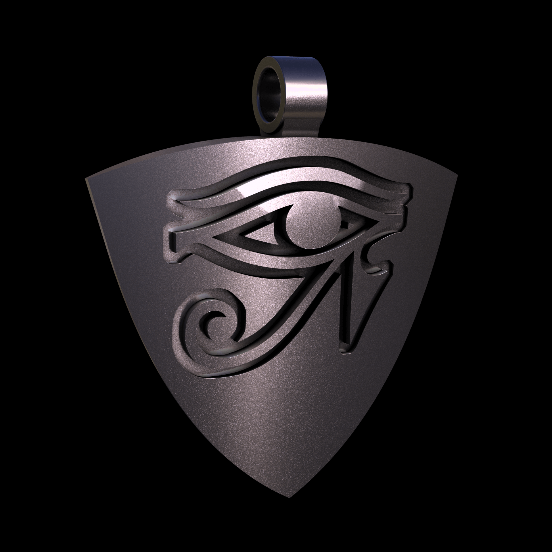 Bronze infused 420 stainless steel, manufactured using 3D printing, polished and plated in nickel for a silvery hue with a mild sheen, with visible print lines.