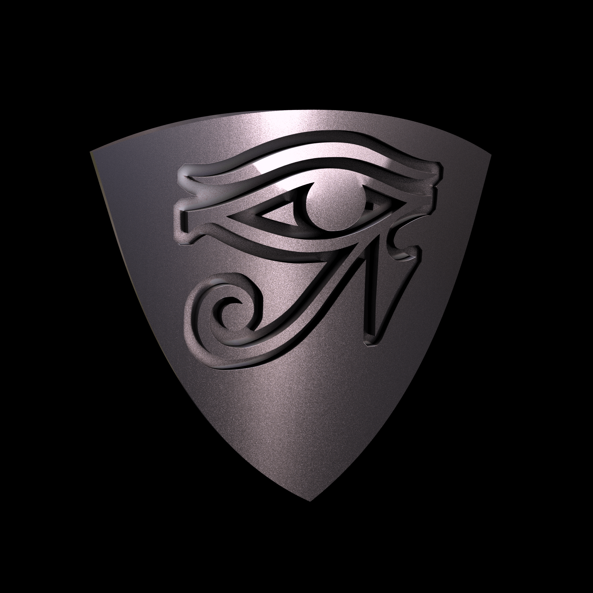 Bronze infused 420 stainless steel, manufactured using 3D printing, polished and plated in nickel for a silvery hue with a mild sheen, with visible print lines.