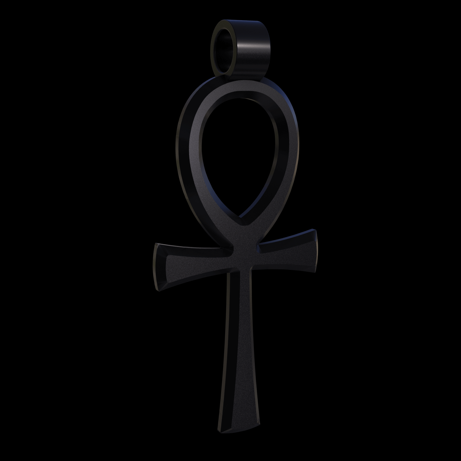 Bronze infused 420 stainless steel, manufactured using 3D printing, treated and polished for a dark grey sheen, with visible print lines.