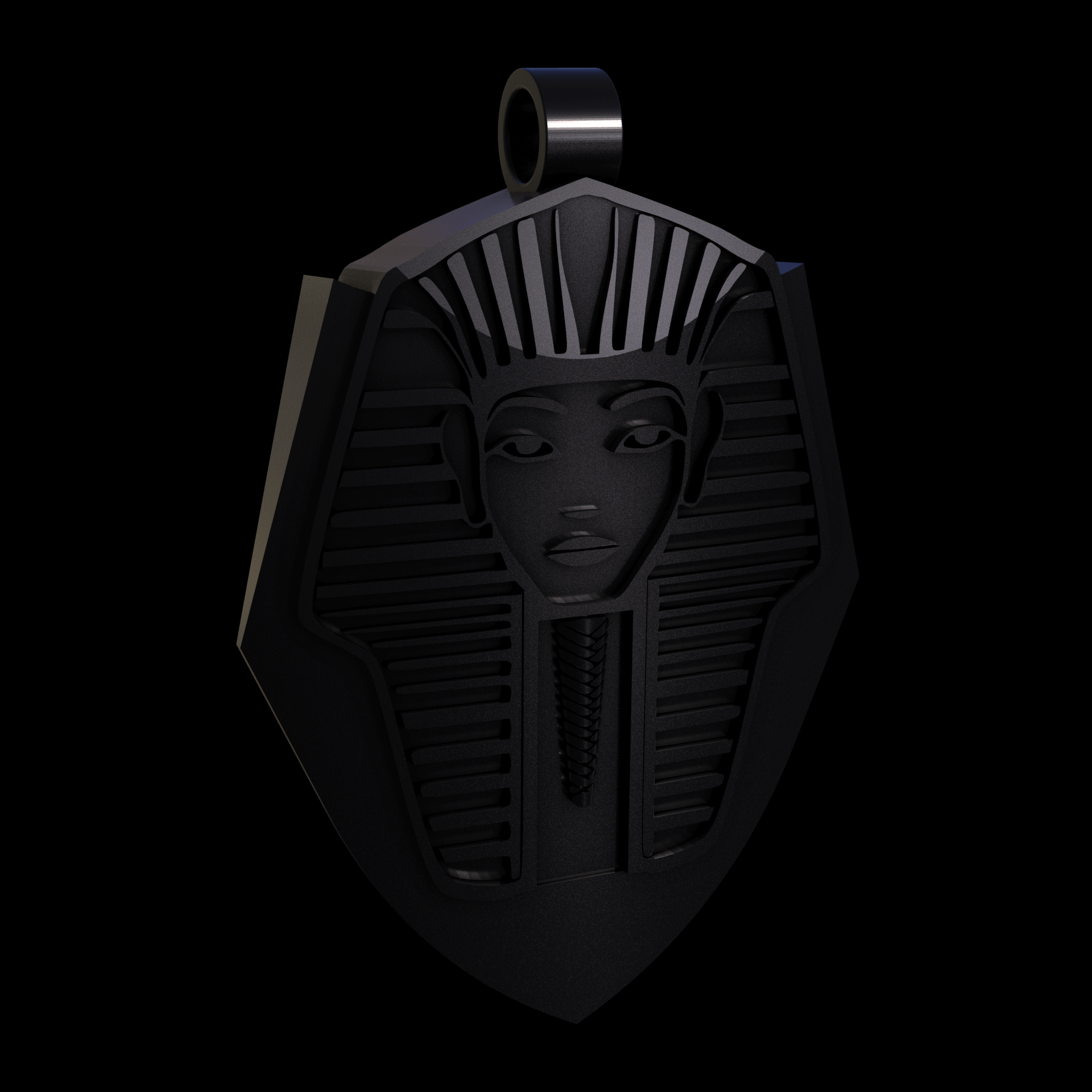 Bronze infused 420 stainless steel, manufactured using 3D printing, treated and polished for a dark grey sheen, with visible print lines.