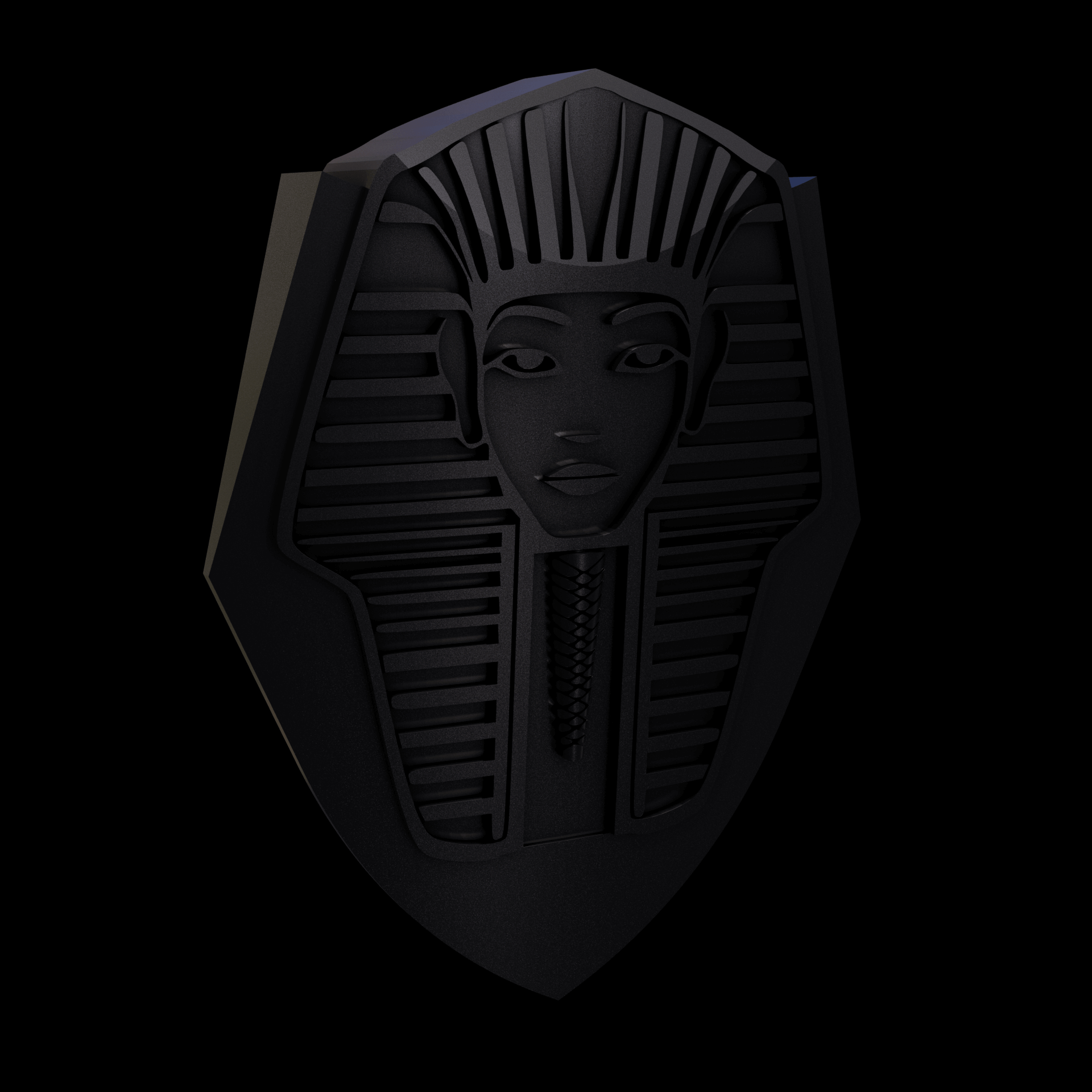 Bronze infused 420 stainless steel, manufactured using 3D printing, treated and polished for a dark grey sheen, with visible print lines.