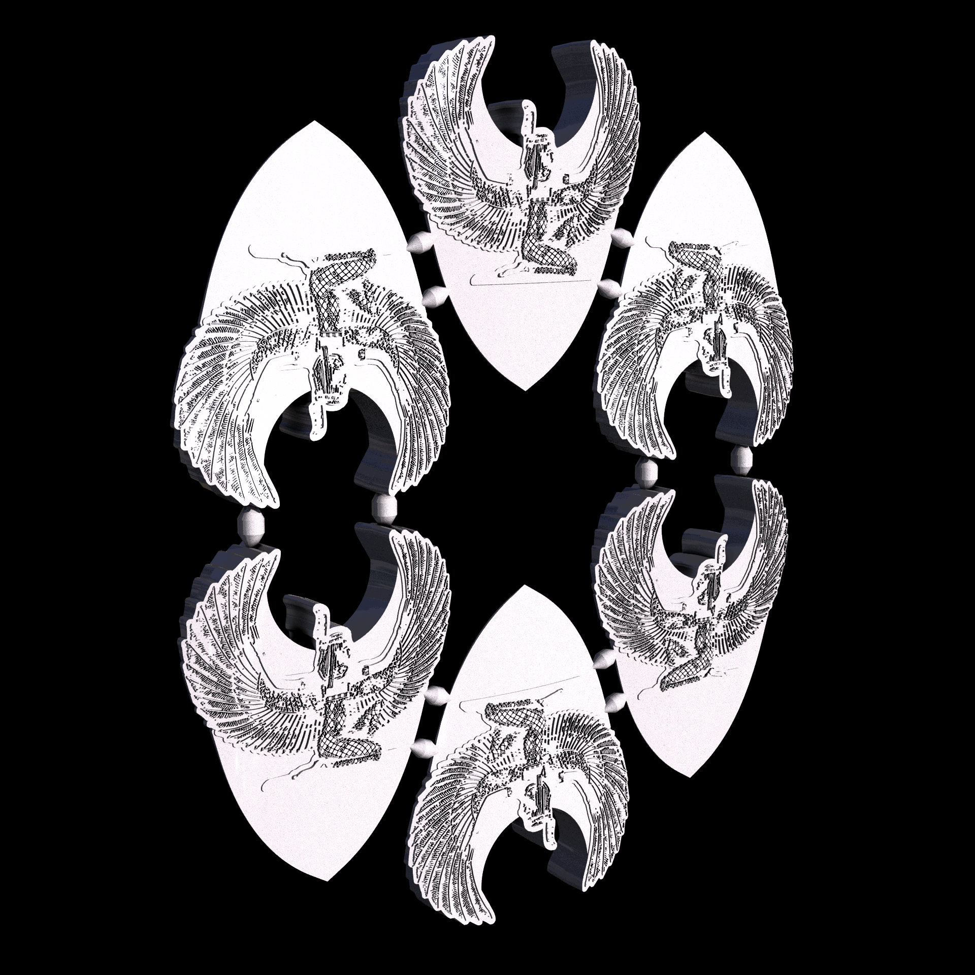 Polypropylene, manufactured using HP Multi Jet Fusion (3D printing), with a grey slightly rough, matte surface finish.