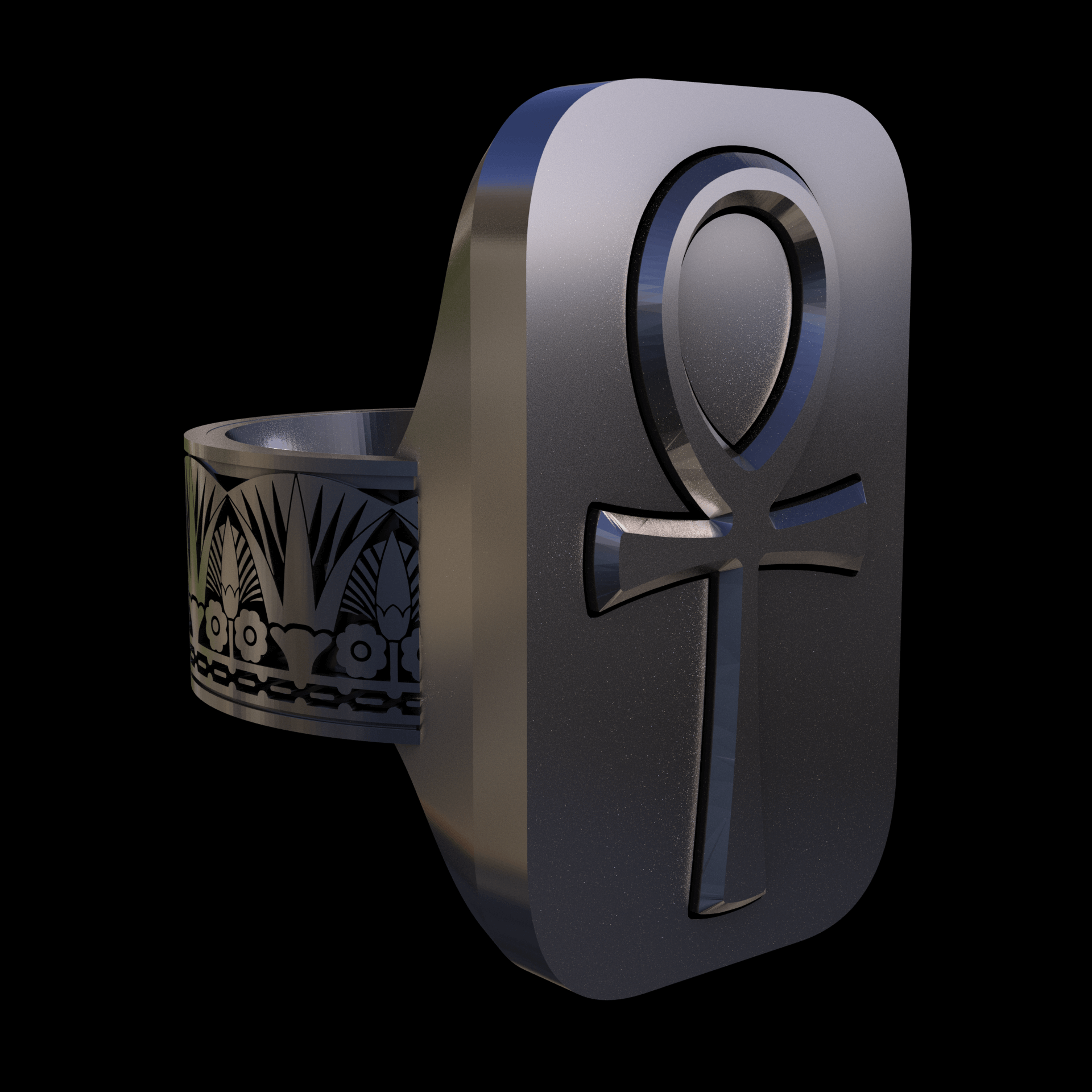 Brass manufactured using wax casting, with 0.5 micron thick electroplated rhodium surface, with a hand polished finish, for a shiny, fine sheen surface.