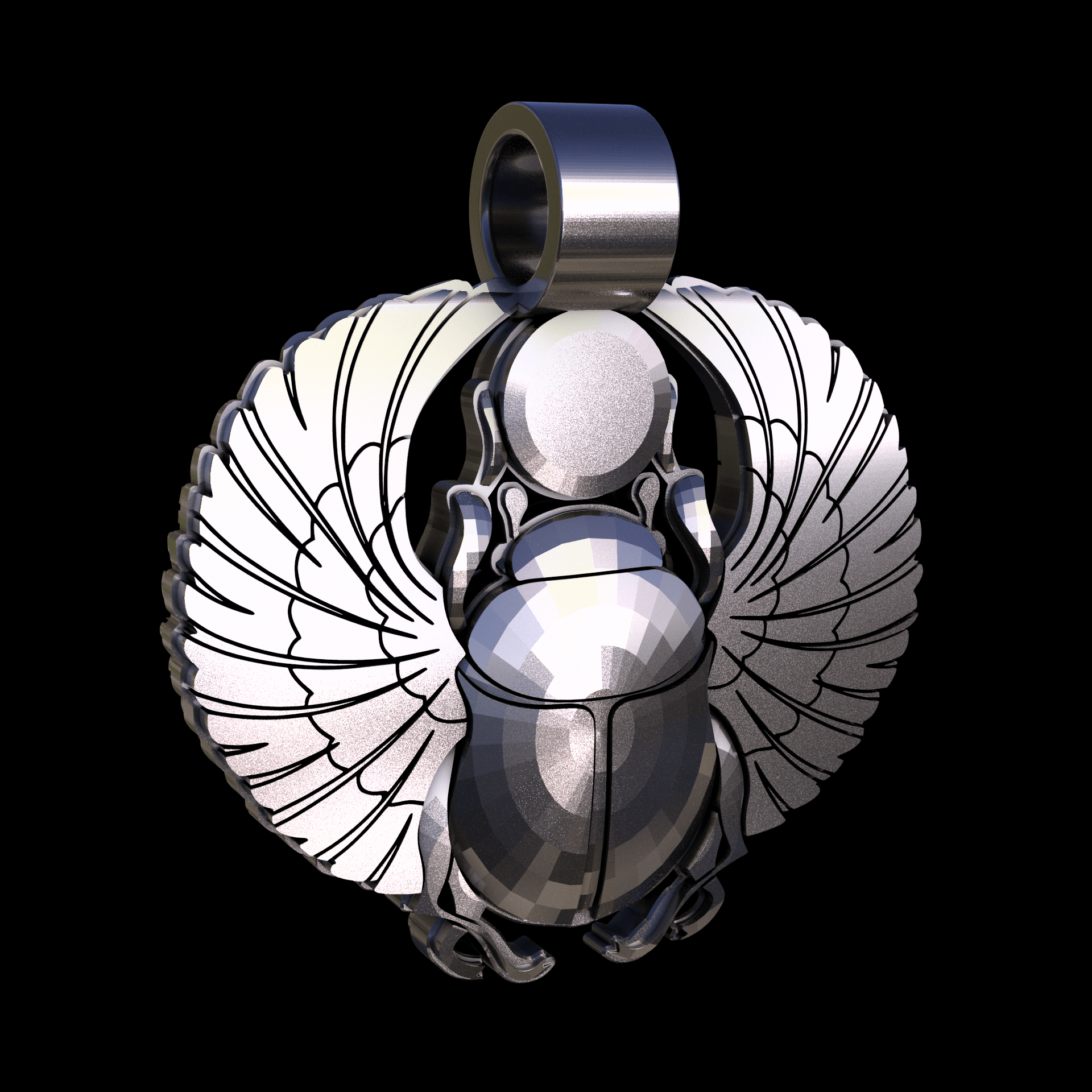 Brass manufactured using wax casting, with 0.5 micron thick electroplated rhodium surface, with a hand polished finish, for a shiny, fine sheen surface.