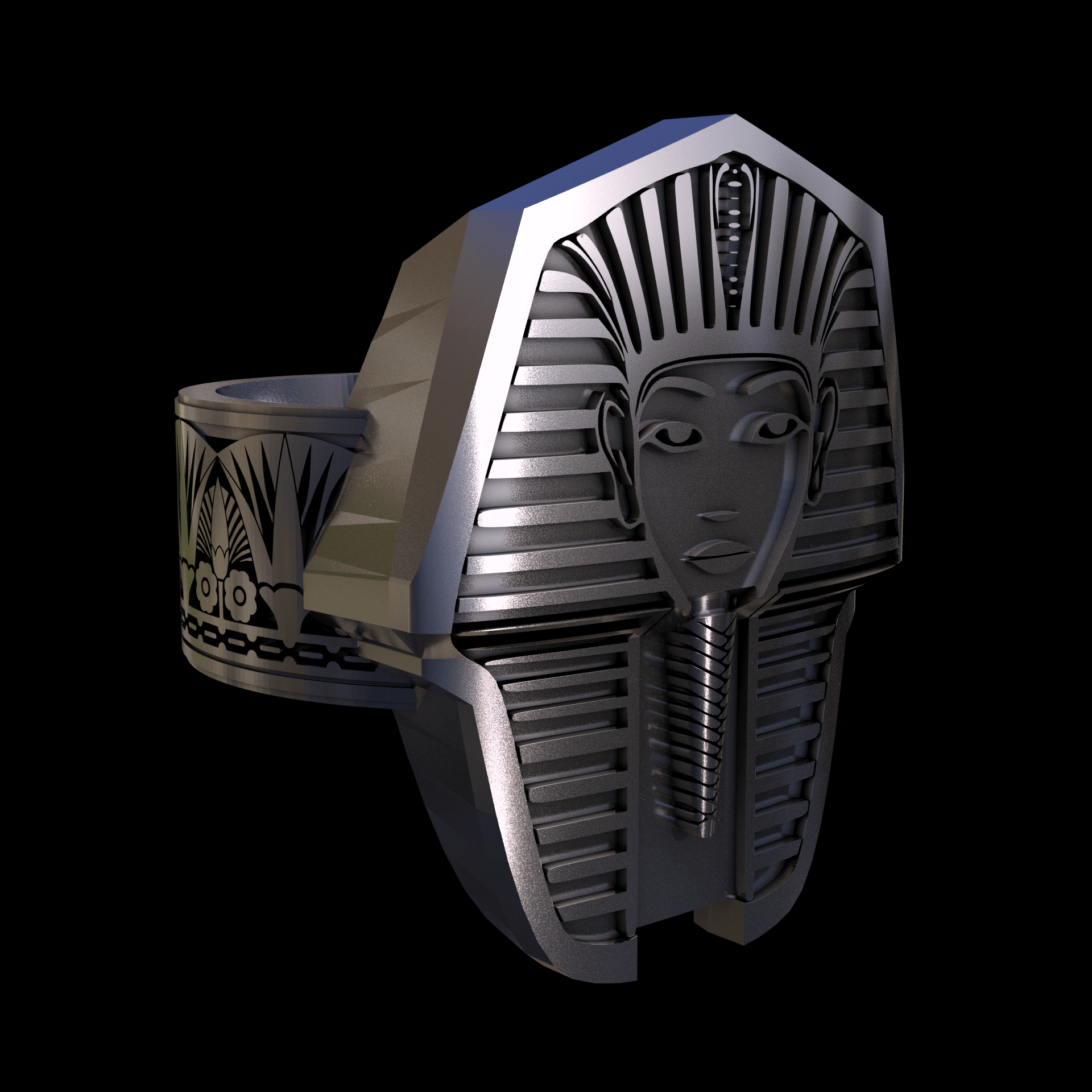 Brass manufactured using wax casting, with 0.5 micron thick electroplated rhodium surface, with a hand polished finish, for a shiny, fine sheen surface.