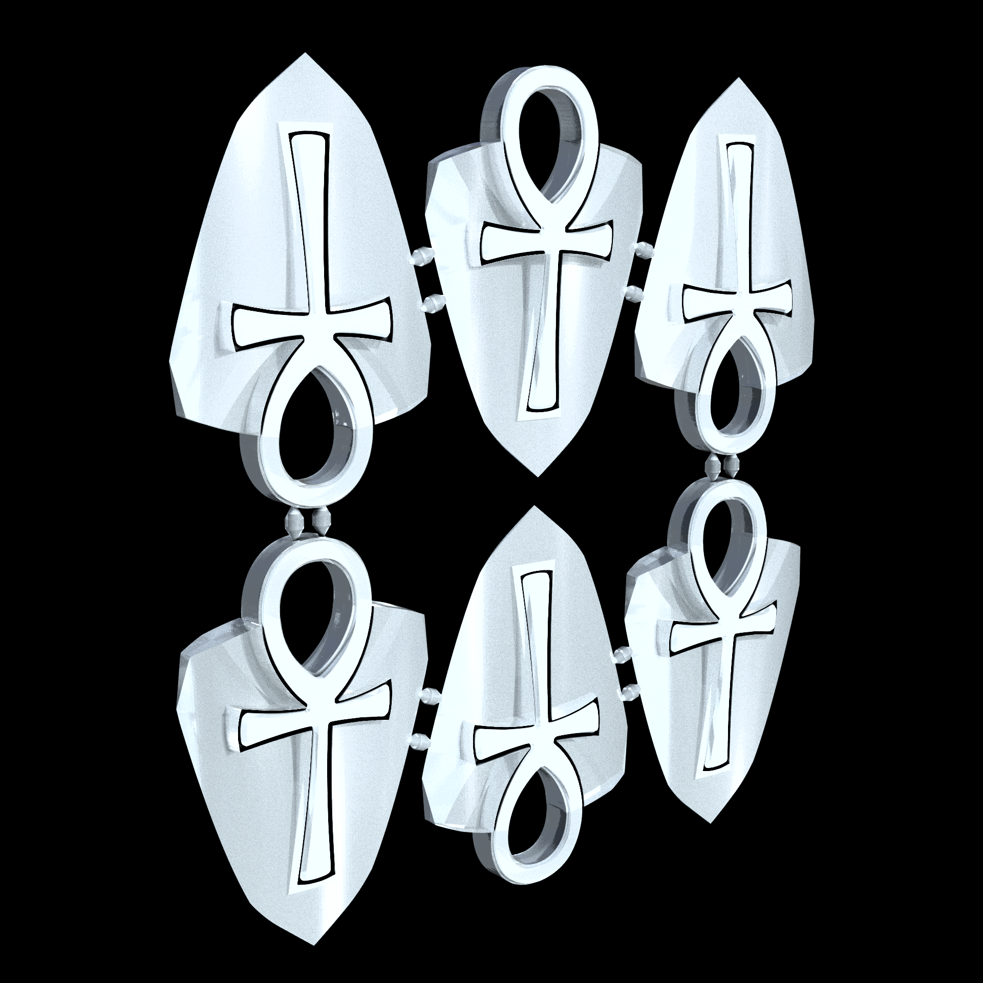 A Resin Based Acrylic photopolymer that is translucent, manufactured using 3D printing, with a frosted smooth surface finish and high detail.