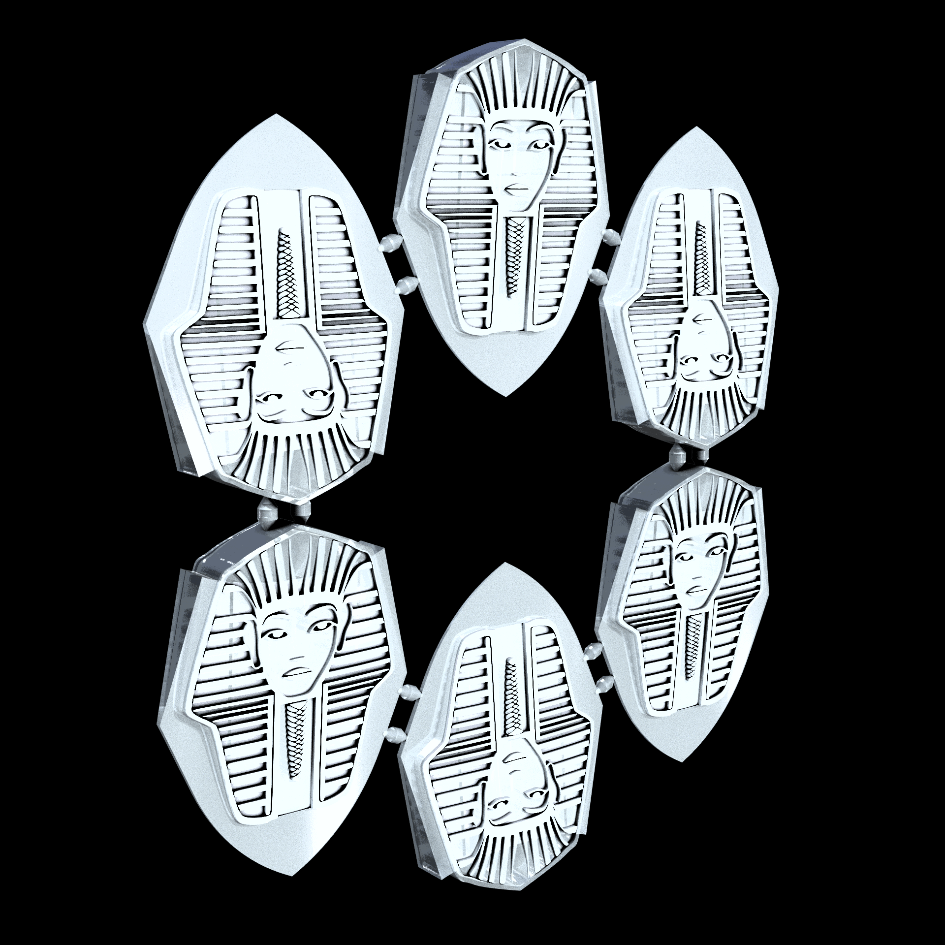A Resin Based Acrylic photopolymer that is translucent, manufactured using 3D printing, with a frosted smooth surface finish and high detail.