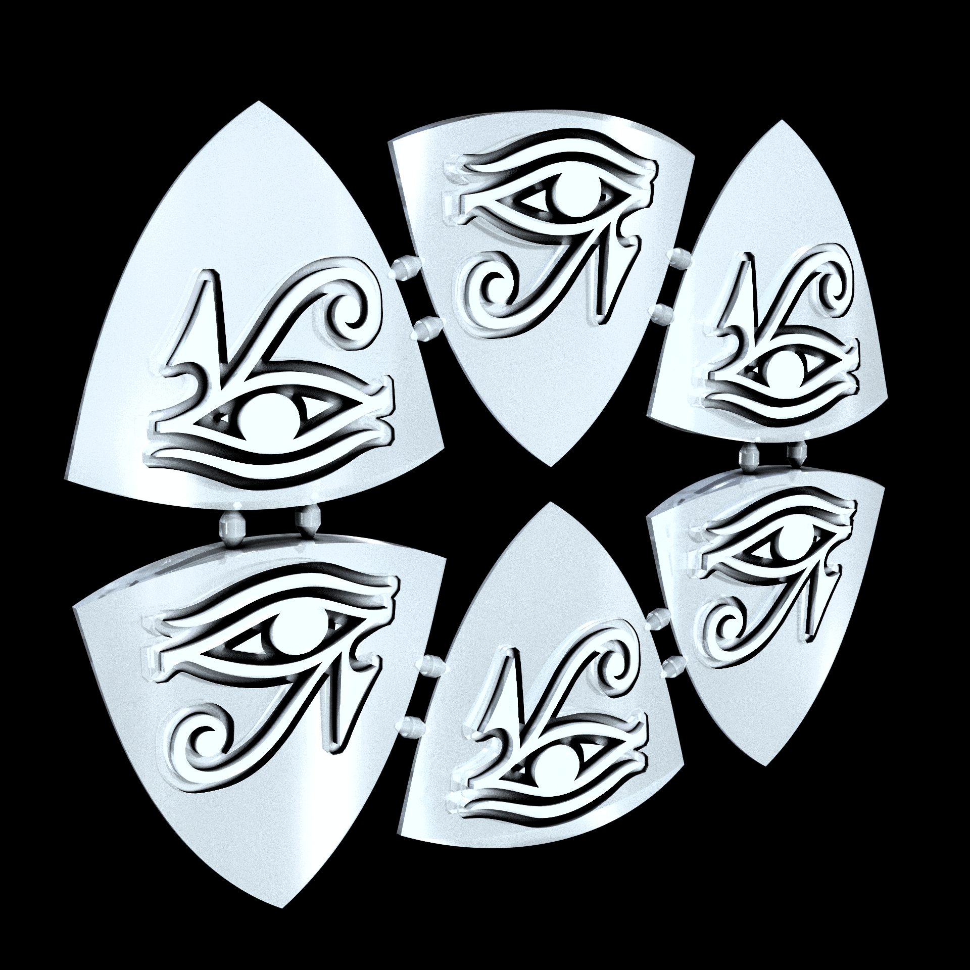 A Resin Based Acrylic photopolymer that is translucent, manufactured using 3D printing, with a frosted smooth surface finish and high detail.